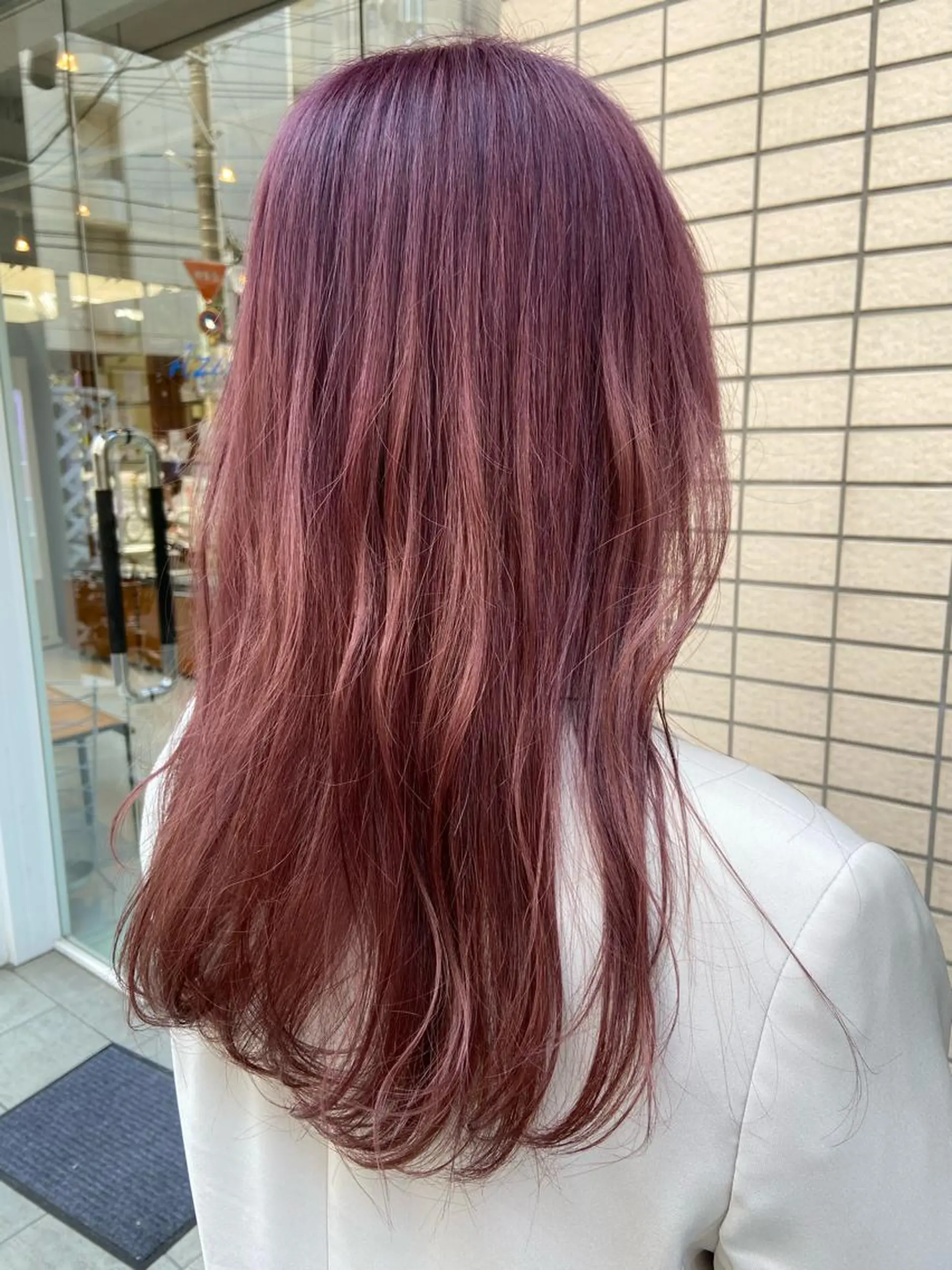 ロング カラー ブリーチ ピンクカラー ピンクパープル パープルカラー ヘアカラー 菊地 美憂のヘアスタイル