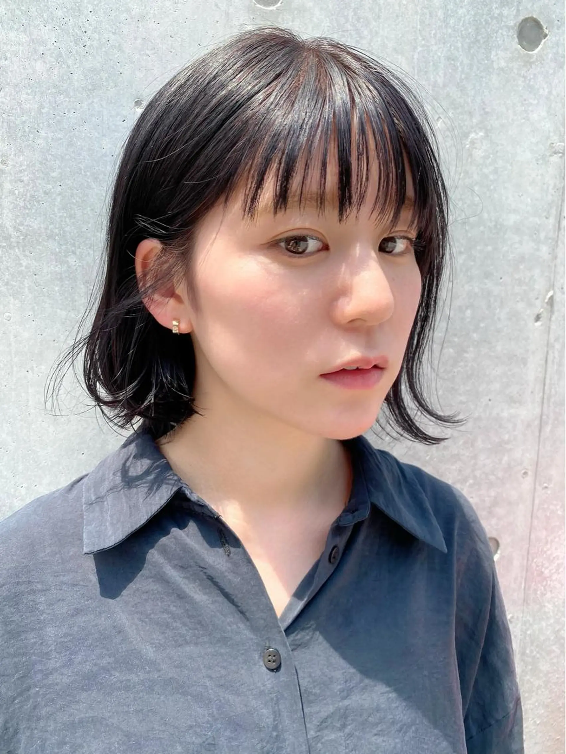 ミディアム カラー 似合わせカット レイヤー/ボブのヘアスタイル