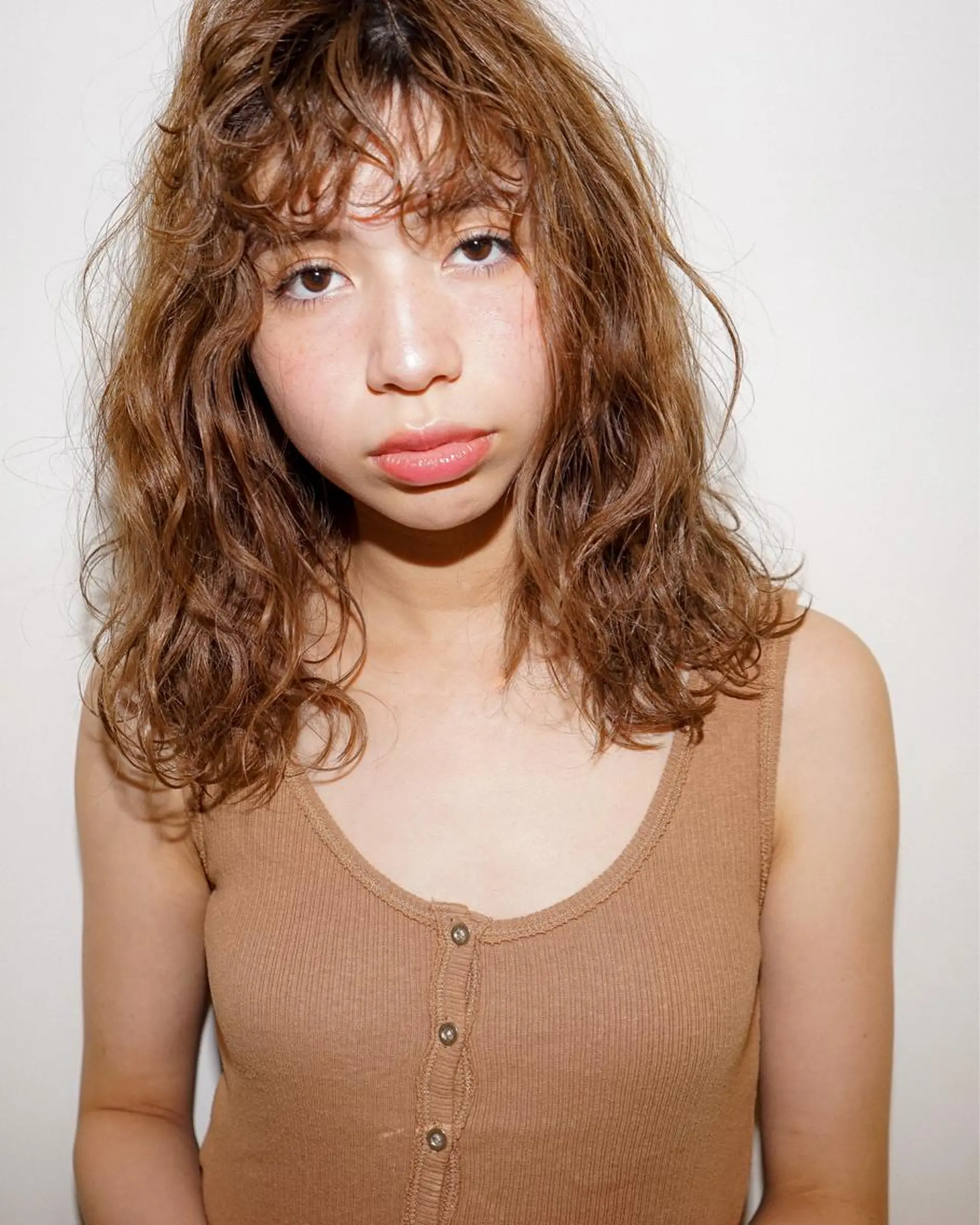 セミロング カラー 🤎ベージュカラー 🐶メンズパーマのヘアスタイル