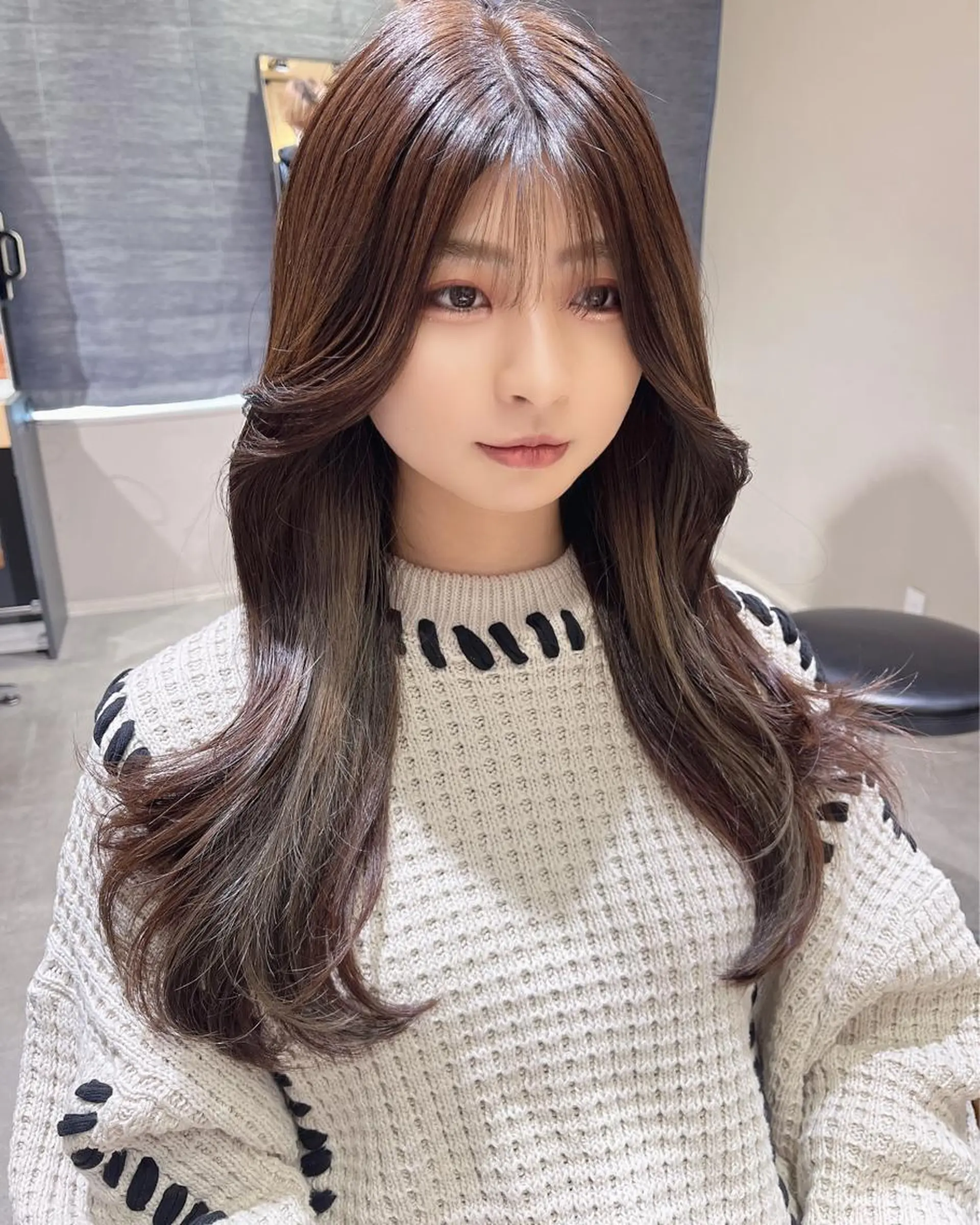 ロング 奥田 蓮のヘアスタイル