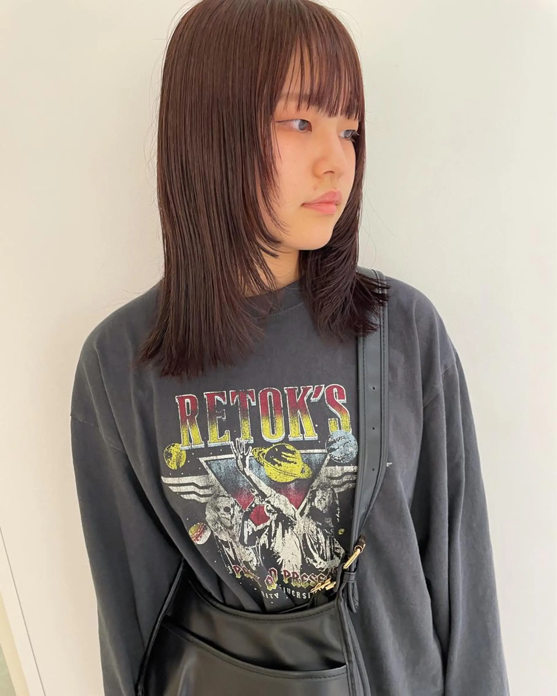 ミディアム カラー カット ヘアカラー iet.所属・ウルフ/ボブ/耳ツボ ジュエリー◎ricoのヘアスタイル