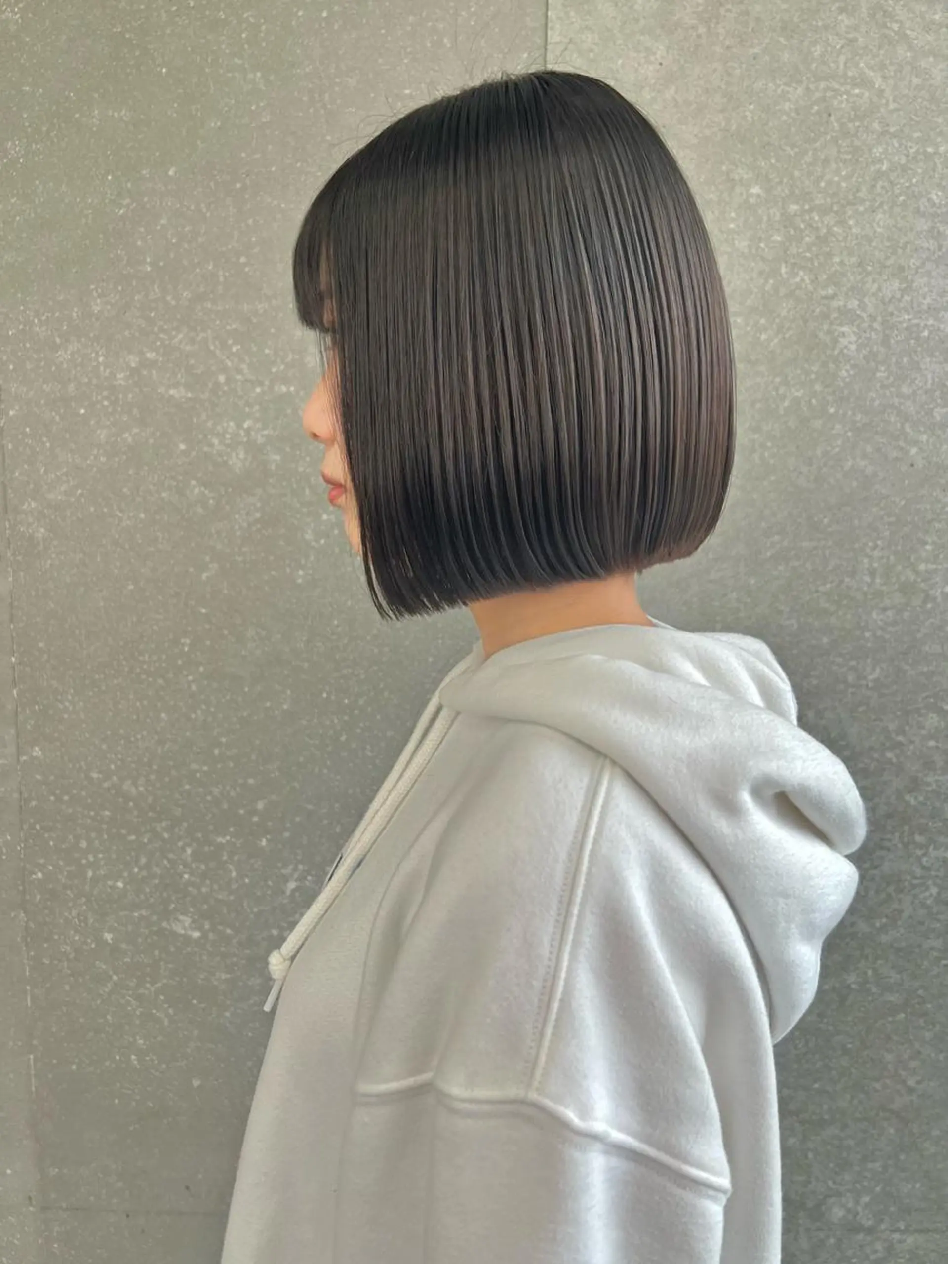 ショート カラー ボブ×縮毛矯正× 髪質改善/三ツ木一生のヘアスタイル