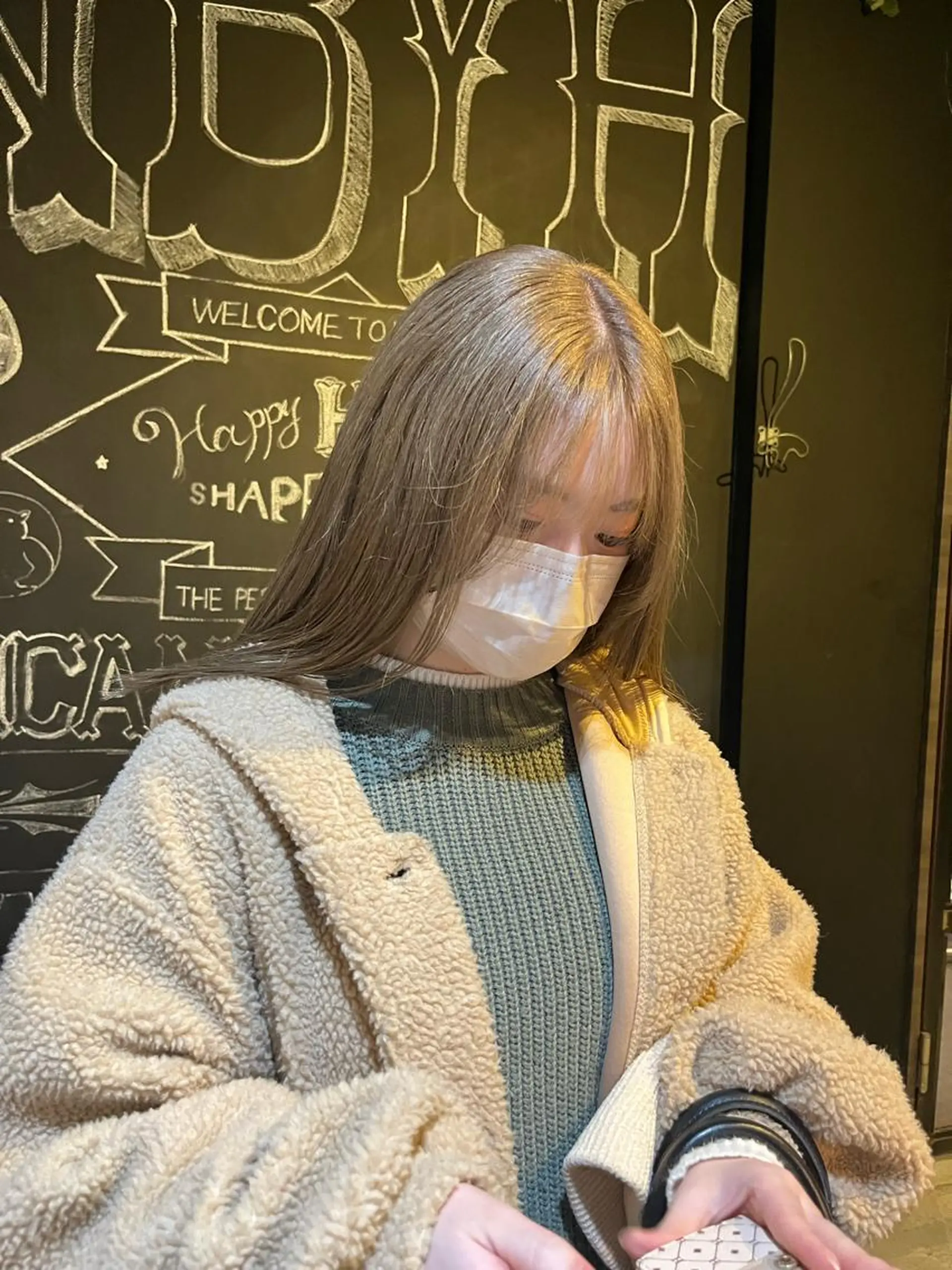 カラー ベージュカラー ブリーチ the OSCAR所属・韓国ヘアスタイリスト Harukaのヘアスタイル