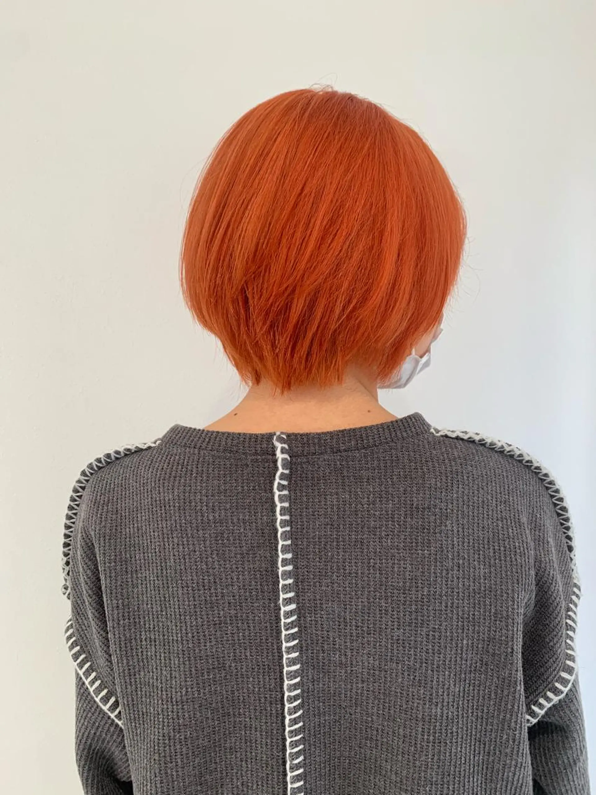 ショート カラー ブリーチ ハイトーンカラー オレンジ ヘアカラー トリートメント 🐺青木光太朗 ウルフ/レイヤー🐺のヘアスタイル