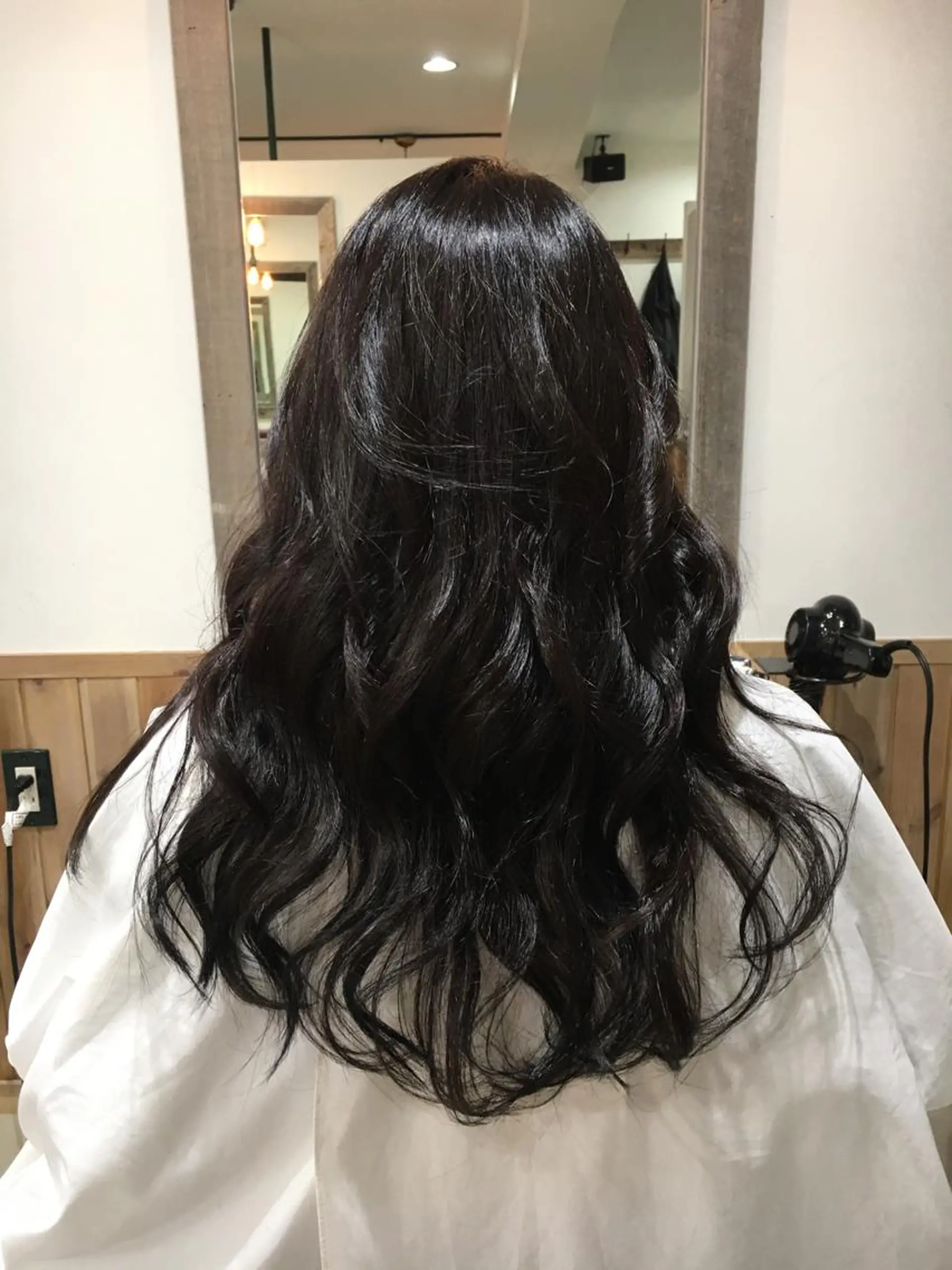 ロング カラー アッシュ 黒髪 M IIのヘアスタイル