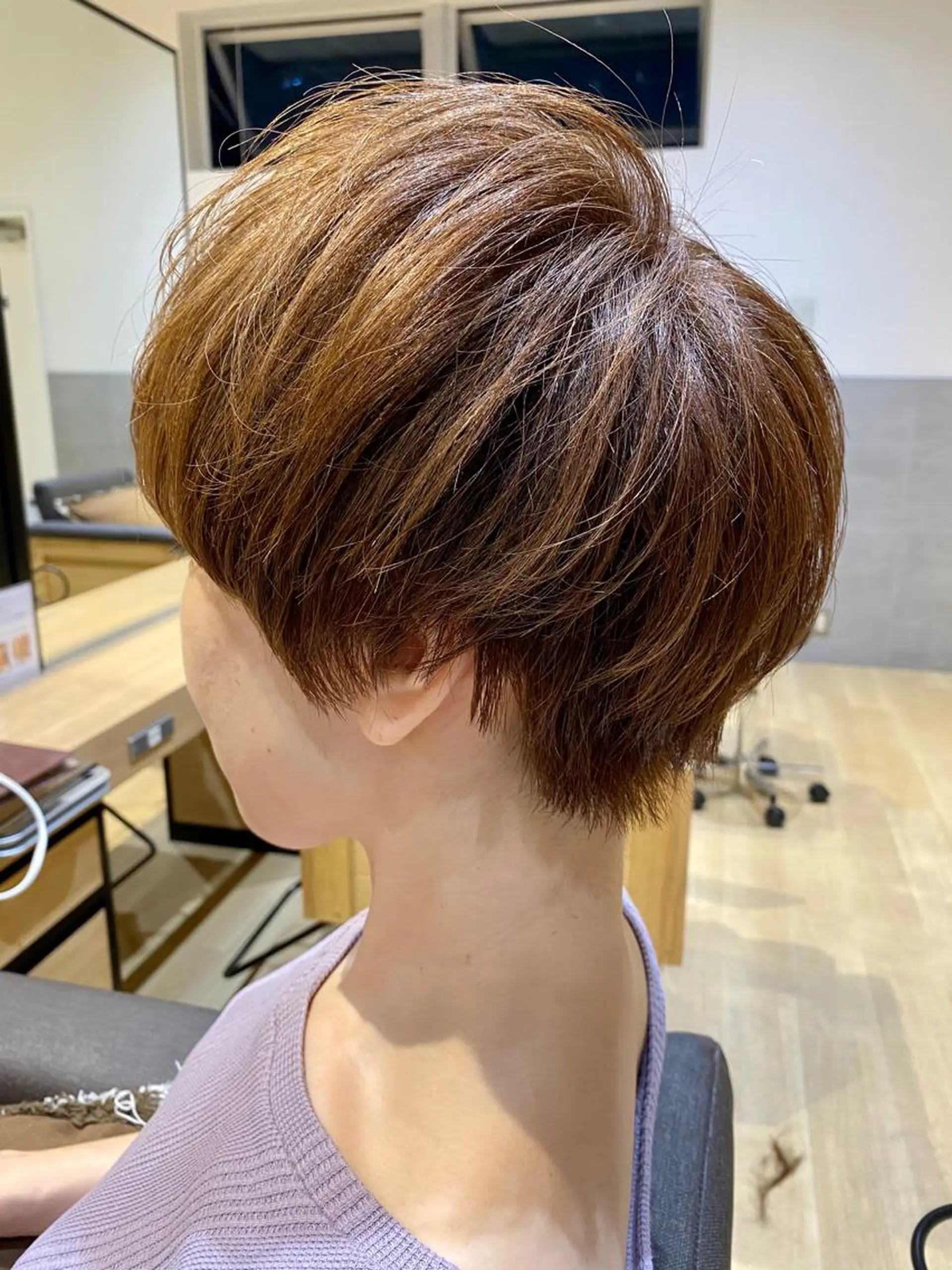 ショート カラー 韓国風・ブリーチなし ・あり後藤　一斗店長のヘアスタイル