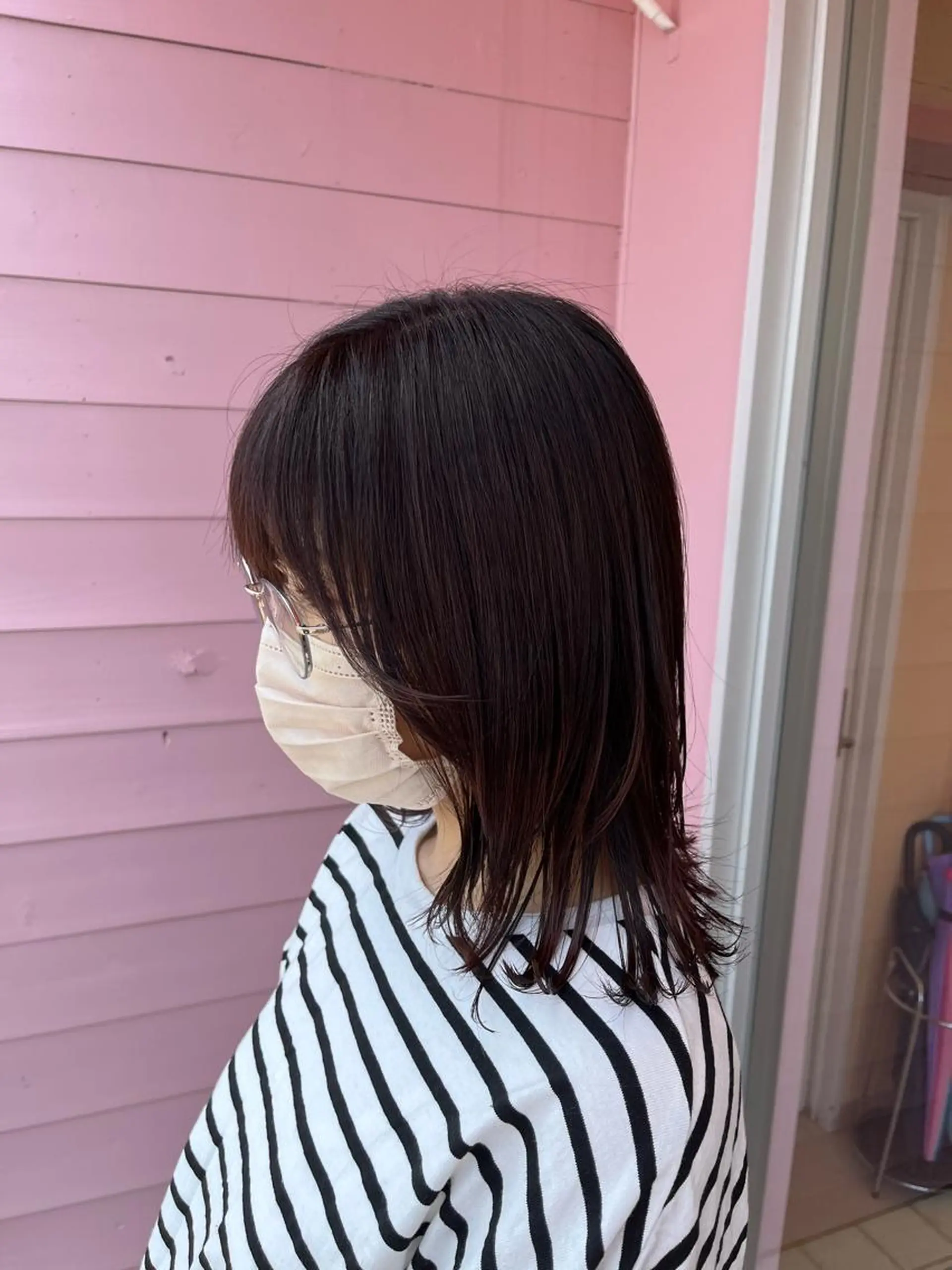 ミディアム 韓国風カラー ボブ ハイライト 髪質改善 韓国風ヘア ボヌールソレイユ所属・☁️彦坂唯有/ 透明感カラー☁️のヘアスタイル