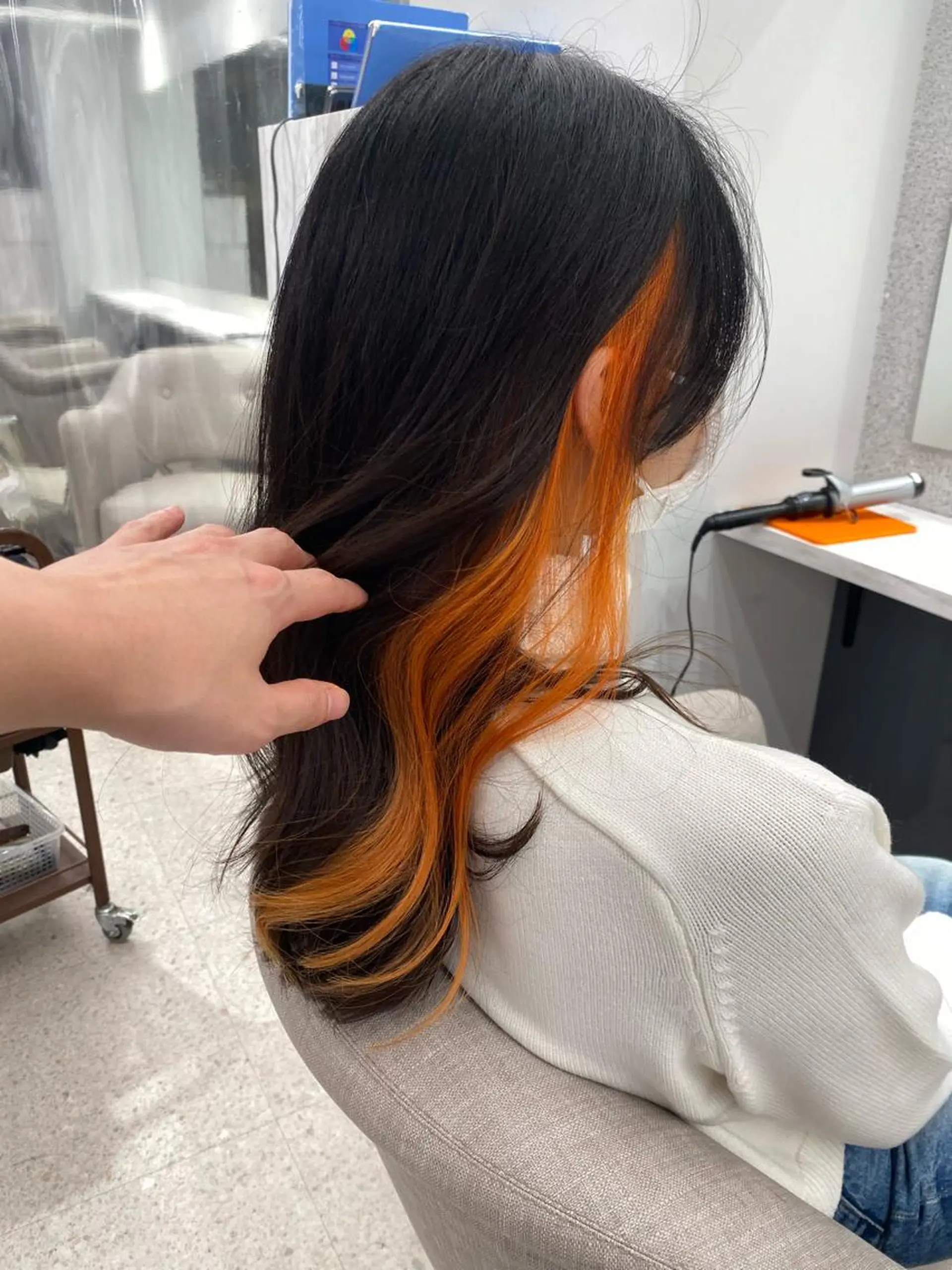 セミロング カラー パーマ ヘアアレンジ キッズ ネイル マツエク・マツパ 京都レイヤーカット/ 縮毛矯正/羽柴りくのヘアスタイル