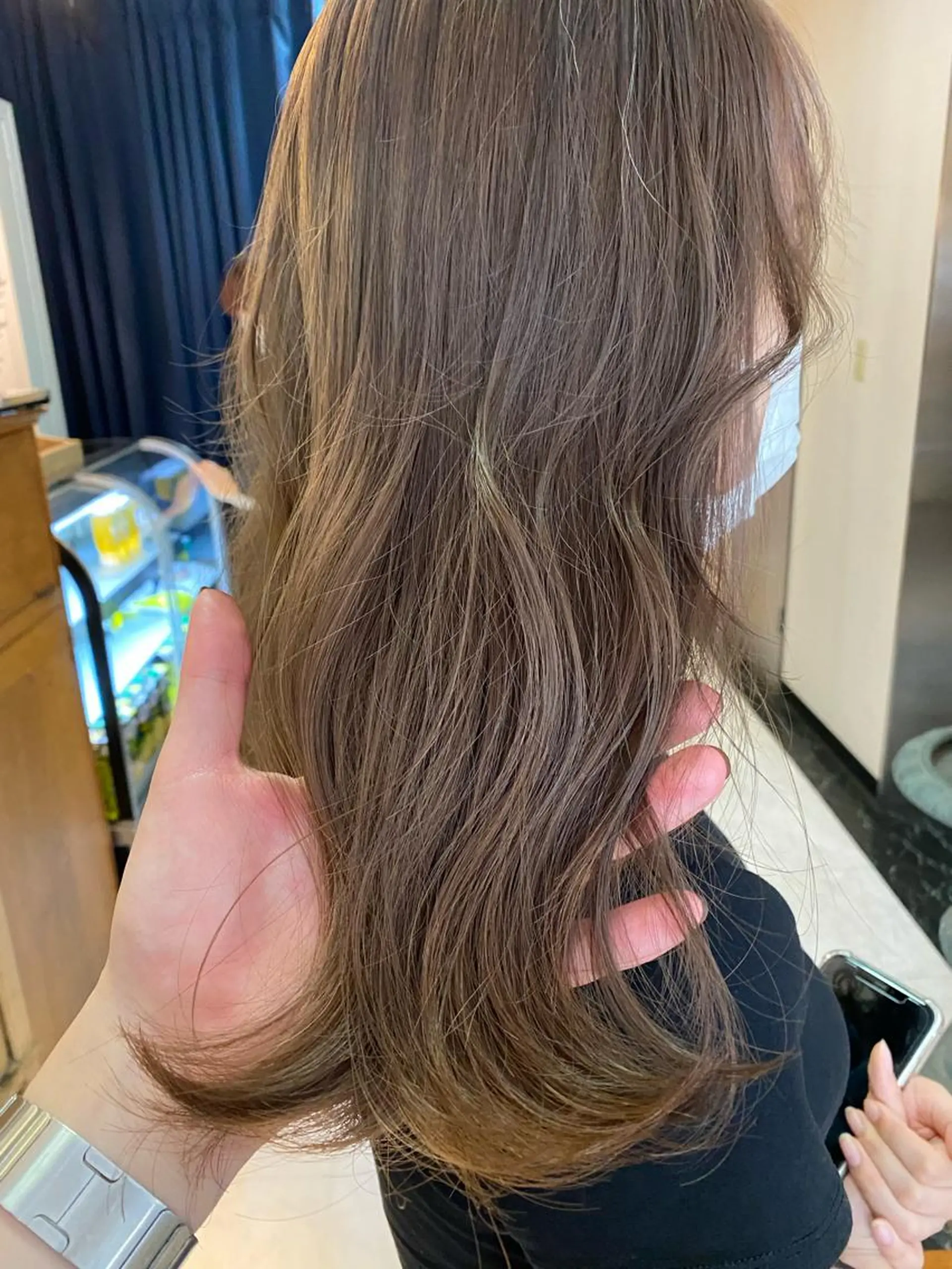 セミロング カラー ベージュカラー 透明感カラー グレージュ ヘアカラー Pia hair Design Yakuin所属・Pia ツボイ ケイタのヘアスタイル