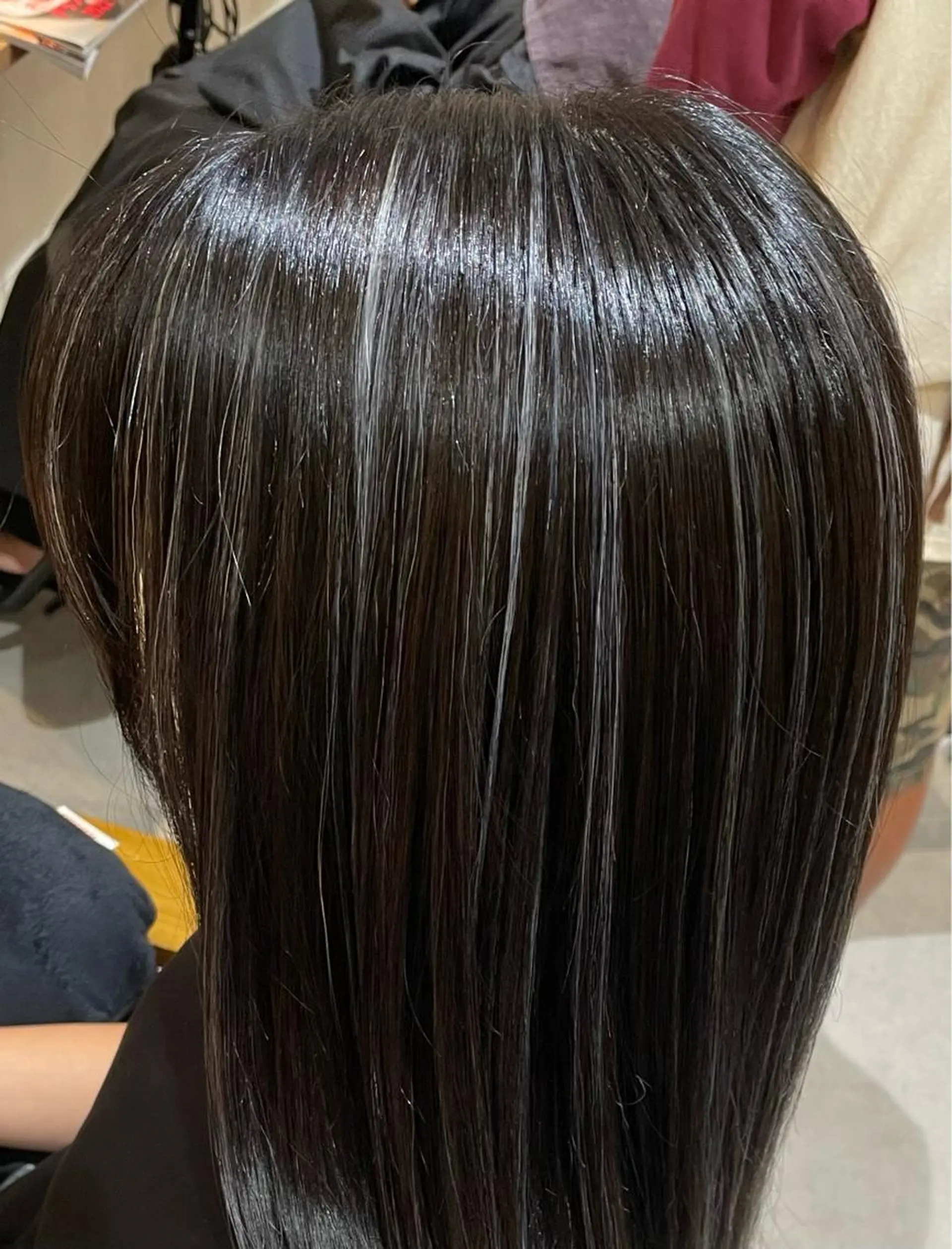 ロング ヘアカラー 中田 サヤカのヘアスタイル