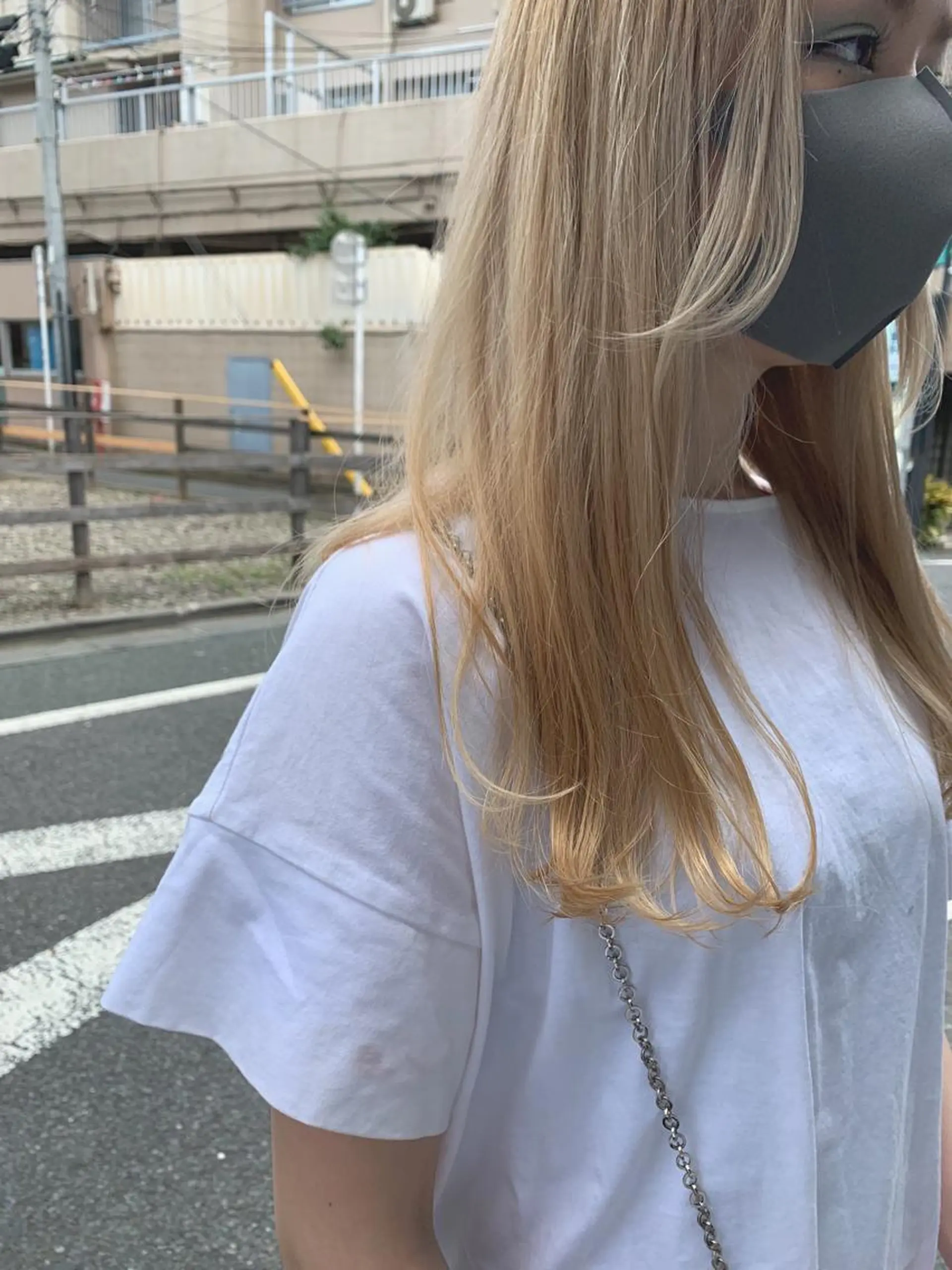 ロング カラー パーマ ヘアアレンジ メンズ ベージュカラー ホワイトベージュ ヘアカラー トリートメント パーマ/透明感カラー /ボブ/吉田一生のヘアスタイル