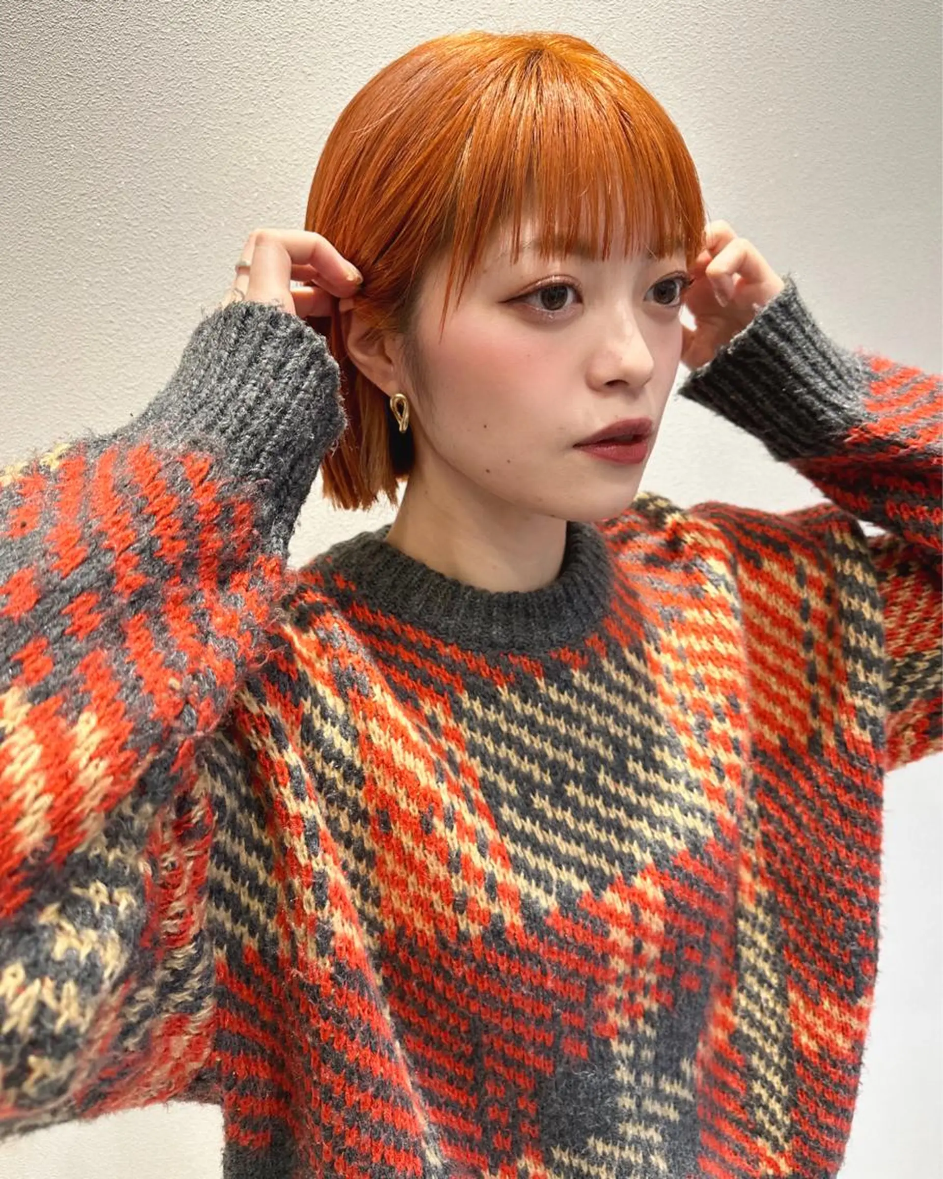 ミディアム カラー カット ヘアカラー 💘韓国カラー💘 クルミのヘアスタイル