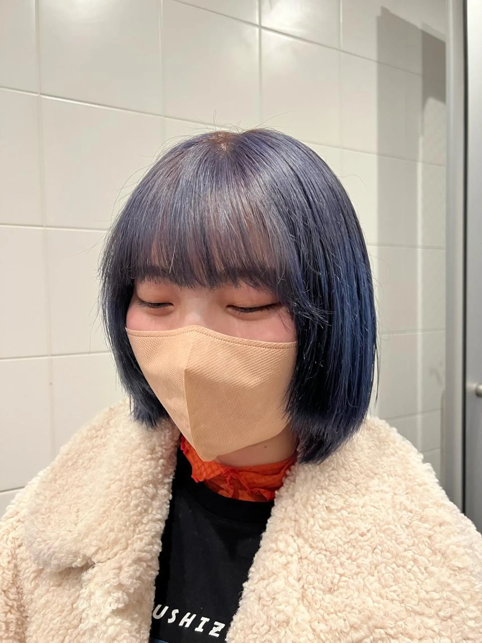 ショート カラー シルバー バイオレットカラー honen RUKAのヘアスタイル