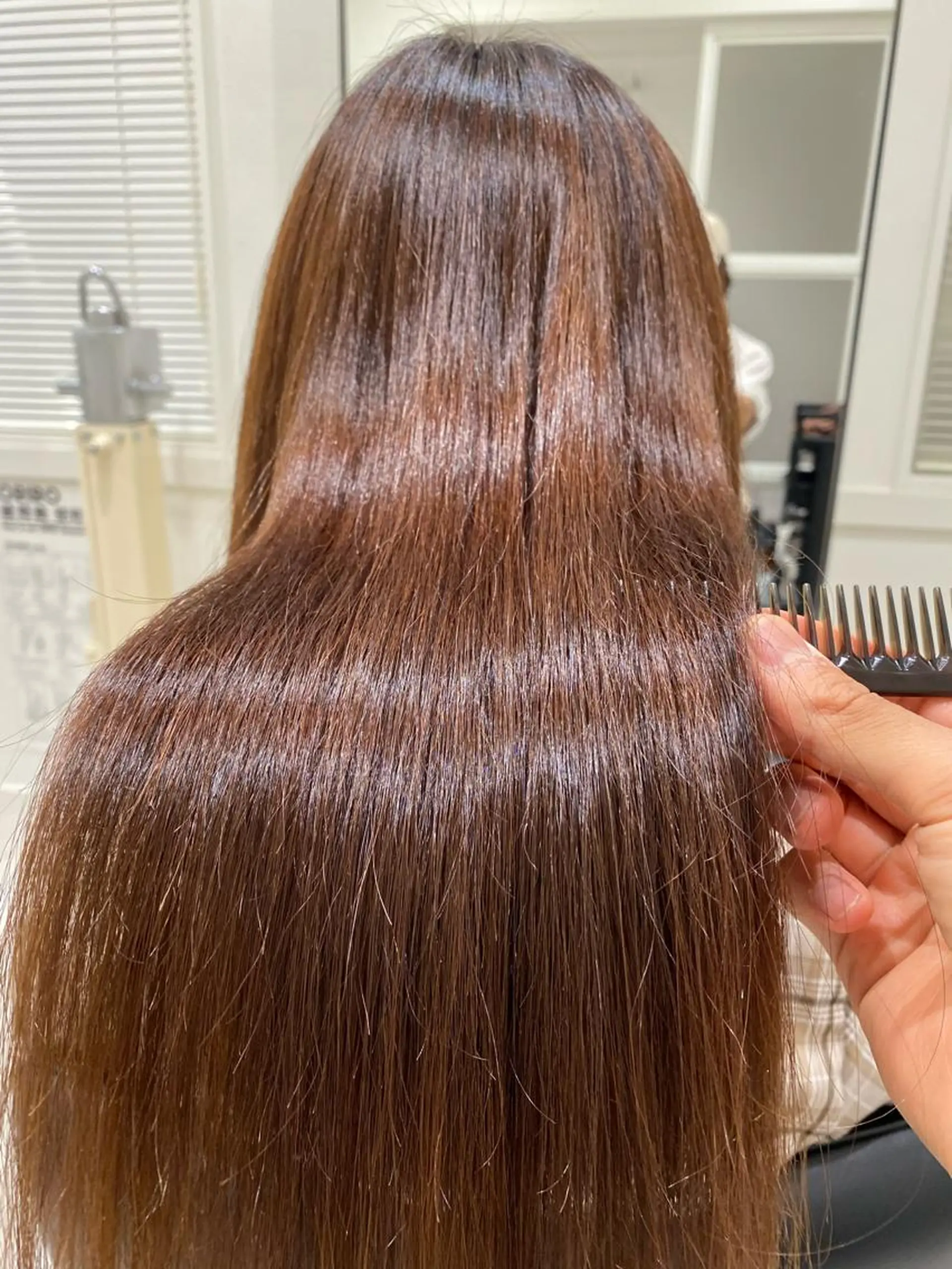 セミロング カラー パーマ トリートメント ブリーチ縮毛矯正 ／髪質改善／KEIのヘアスタイル