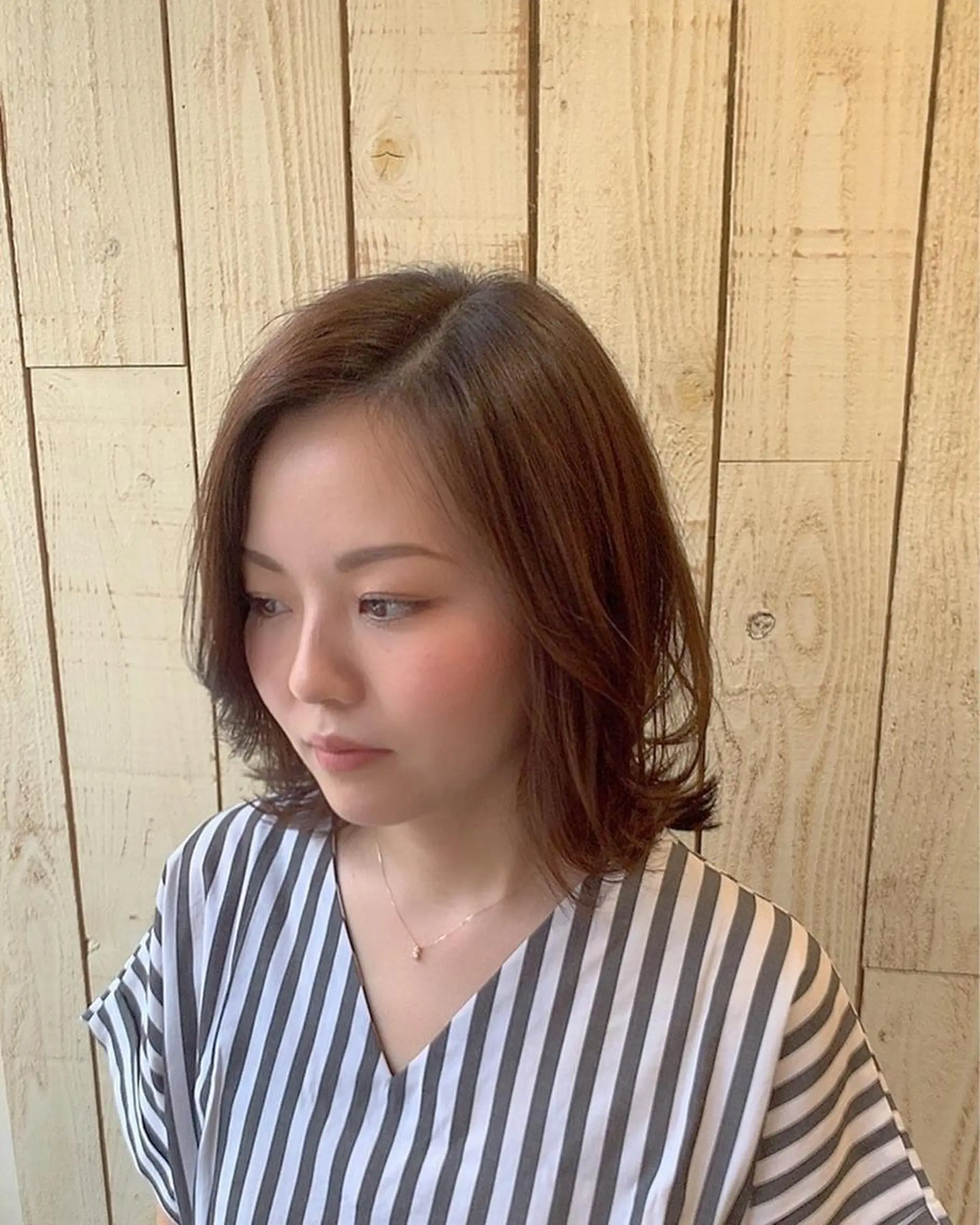 ミディアム カラー カット ヘアカラー トリートメント 透明感/ 美髪矯正/田中恭のヘアスタイル