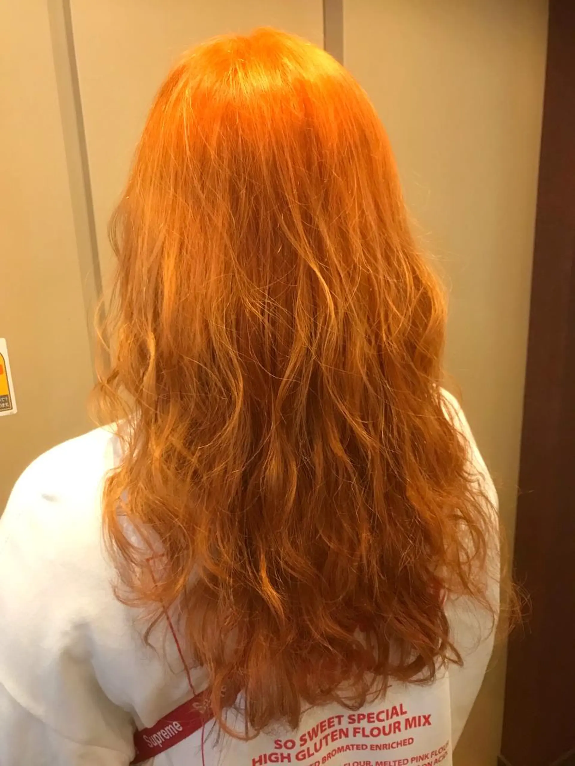 ロング カラー ヘアアレンジ オレンジ アイラッシュ/美容室 個室/瀬戸 一菜のヘアスタイル