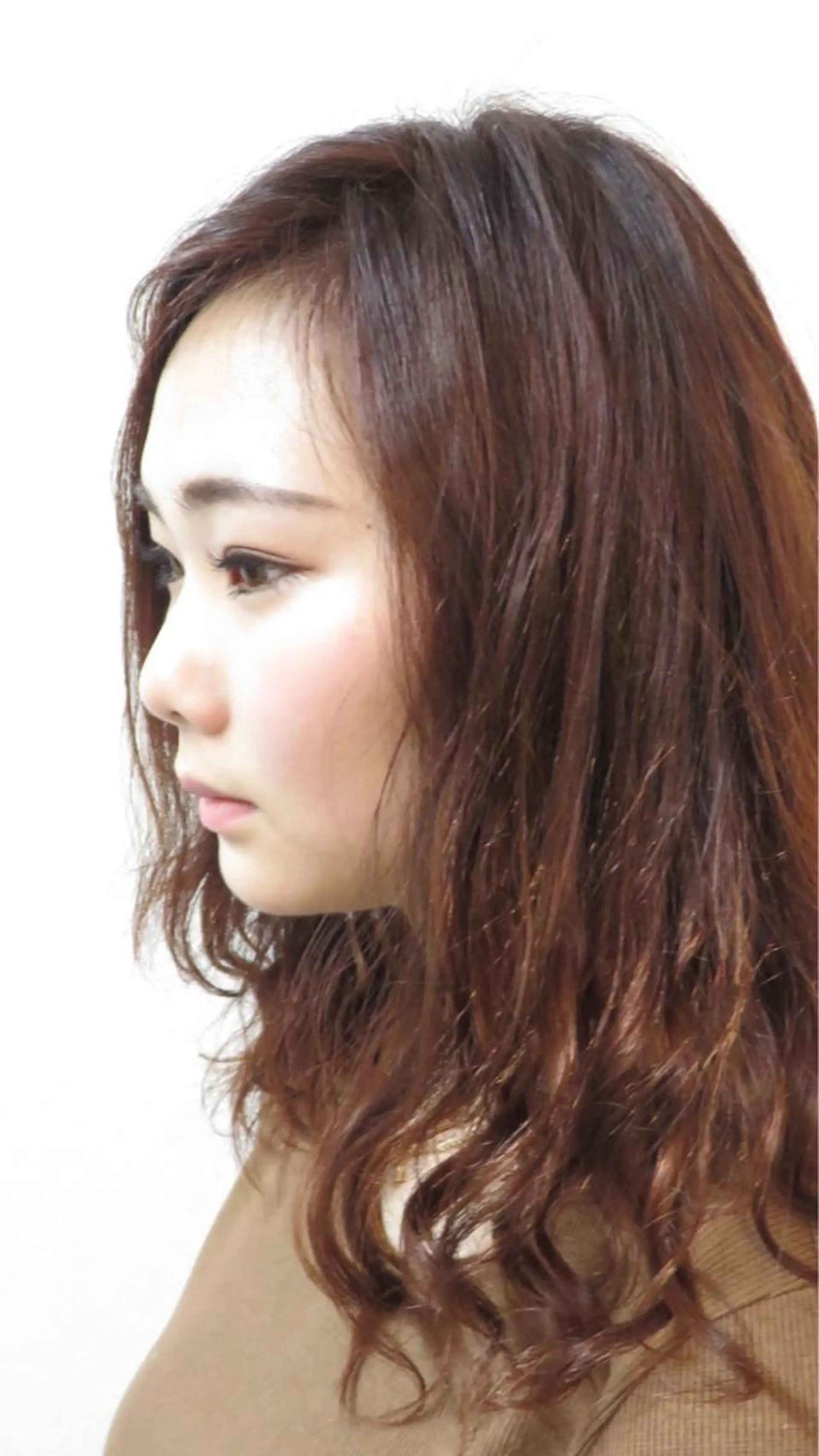 セミロング 東風上 亮介のヘアスタイル