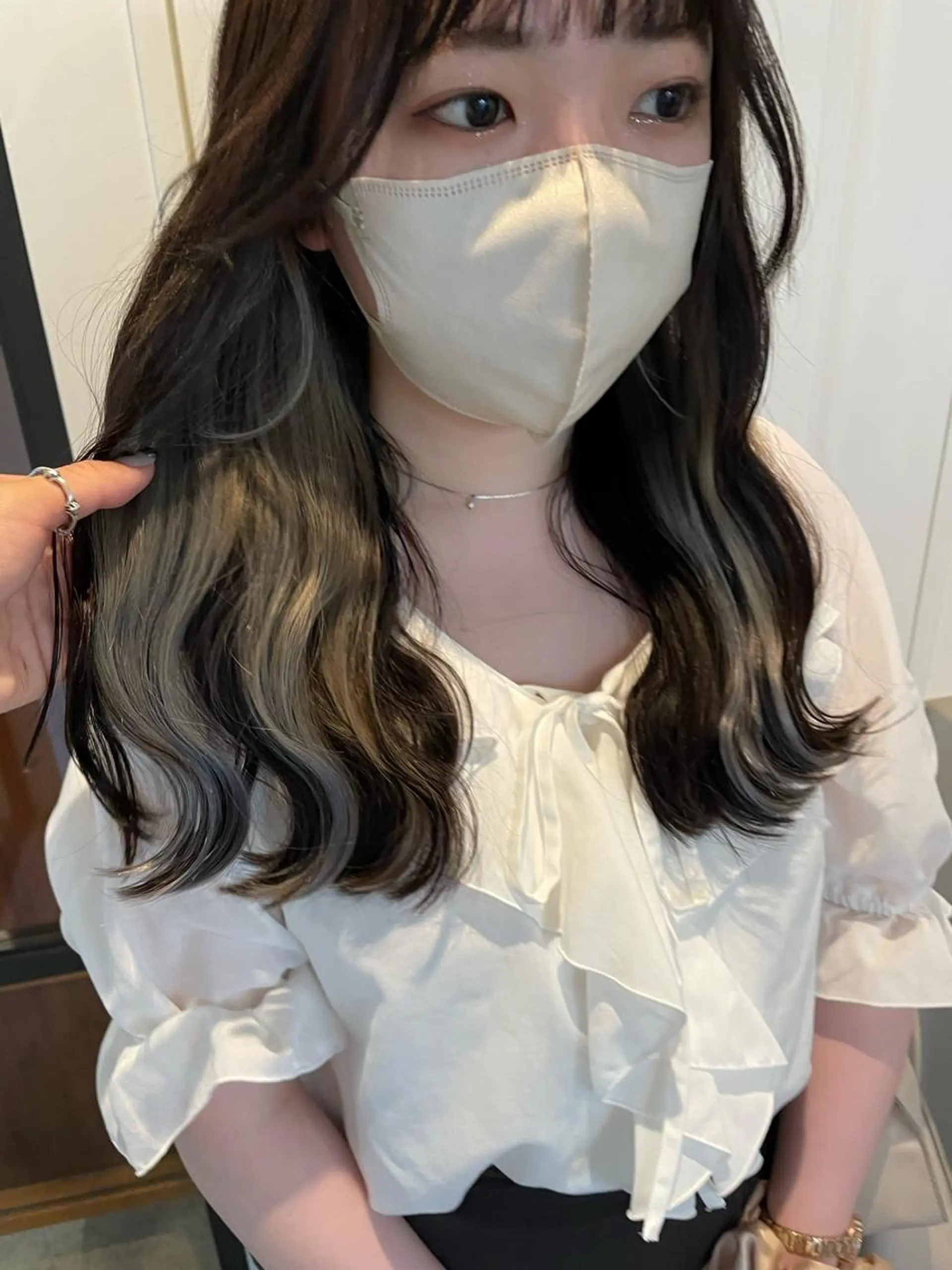 セミロング カラー ブリーチ グレージュ カット ヘアカラー トリートメント 中目黒🌼 🌼ハナのヘアスタイル