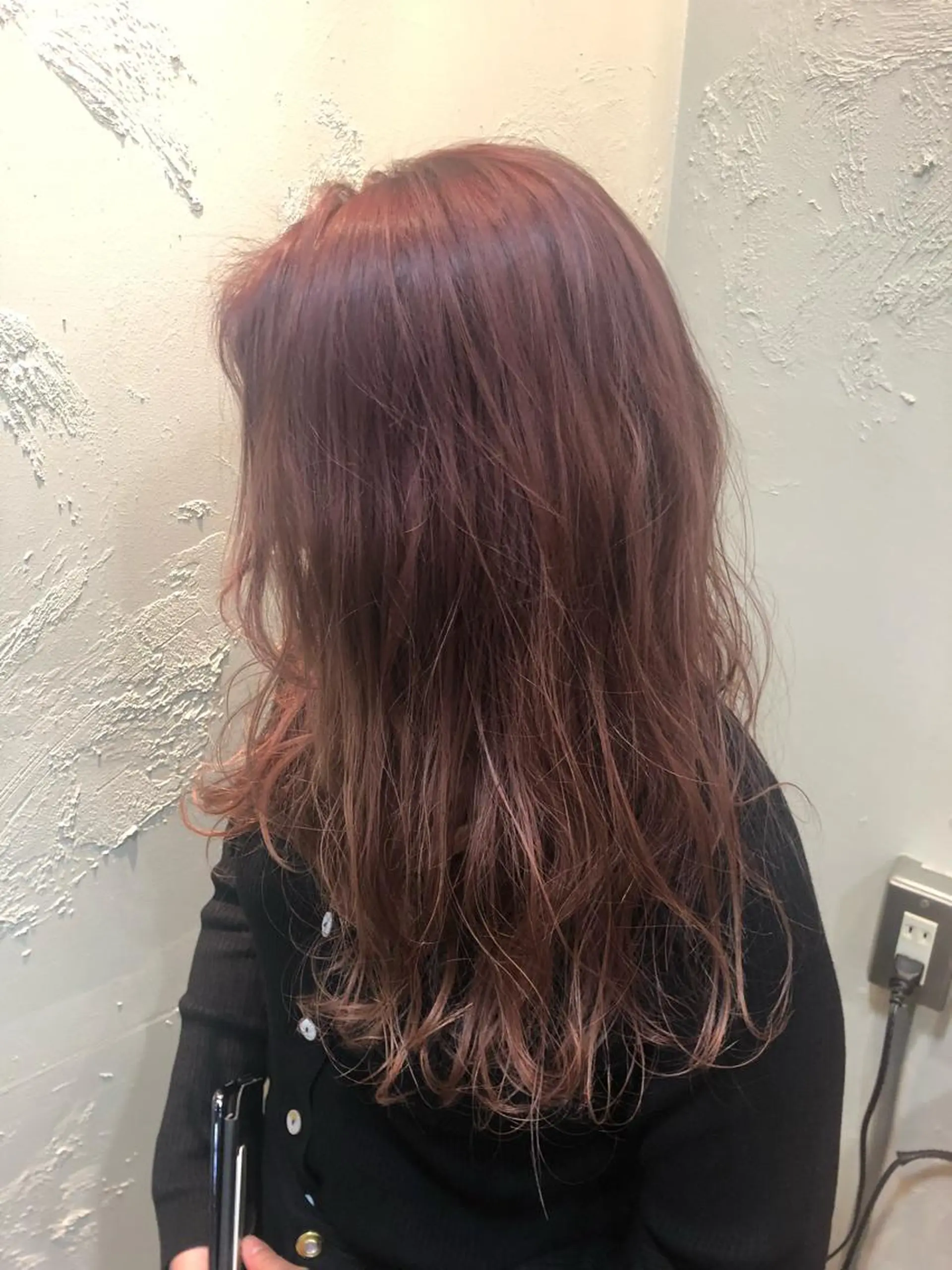 セミロング カラー ベージュカラー グラデーションカラー ピンクカラー ピンクベージュ OPShair　ANELLO所属・ショート/ボブ/ メンズ/縮毛矯正のヘアスタイル