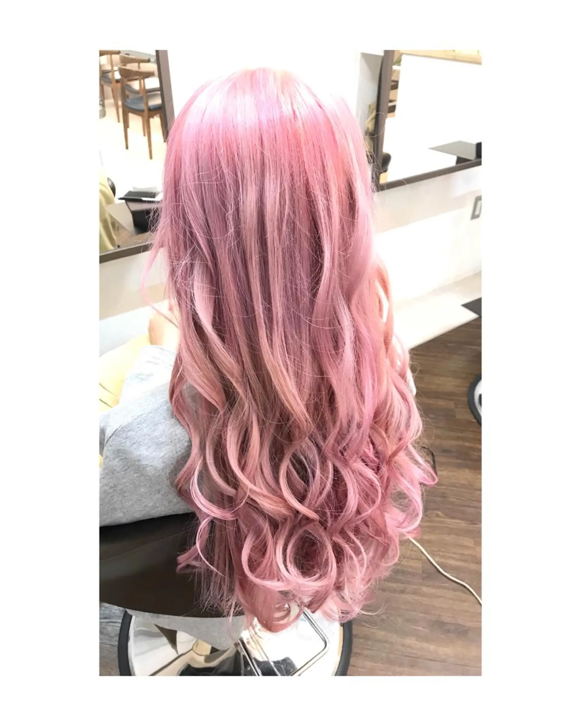 ロング カラー パーマ ブリーチ ピンクカラー APSEE メンズカラー特化のヘアスタイル