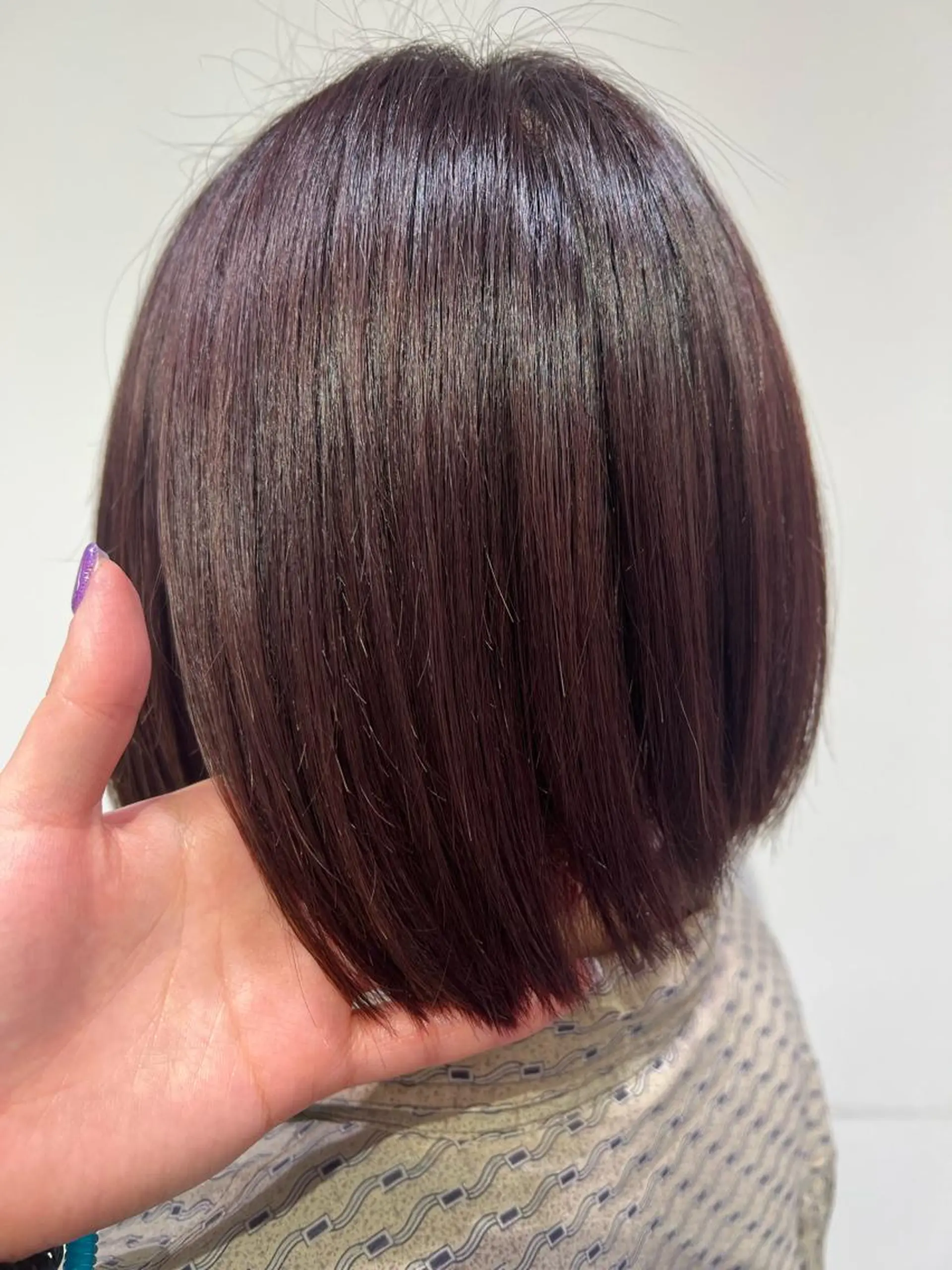 ミディアム カラー ブリーチ カシス ラベンダーカラー カット ヘアカラー 【暖色カラー特化】 中山由梨のヘアスタイル