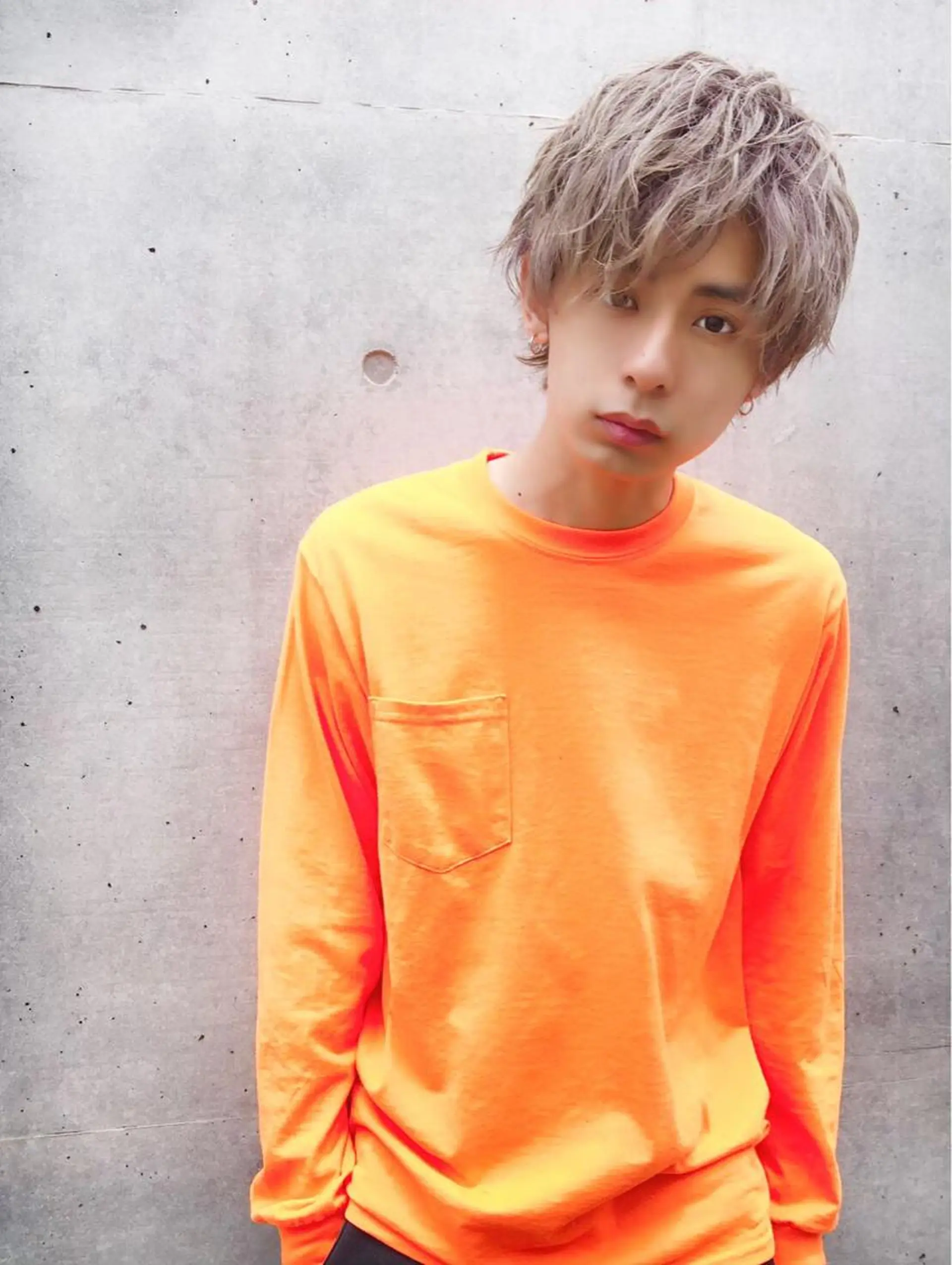 ショート カラー パーマ メンズ ヘアカラー トリートメント ヘッドスパ ヘアセット ベージュグレージュ 💕しゅーじ💕のヘアスタイル