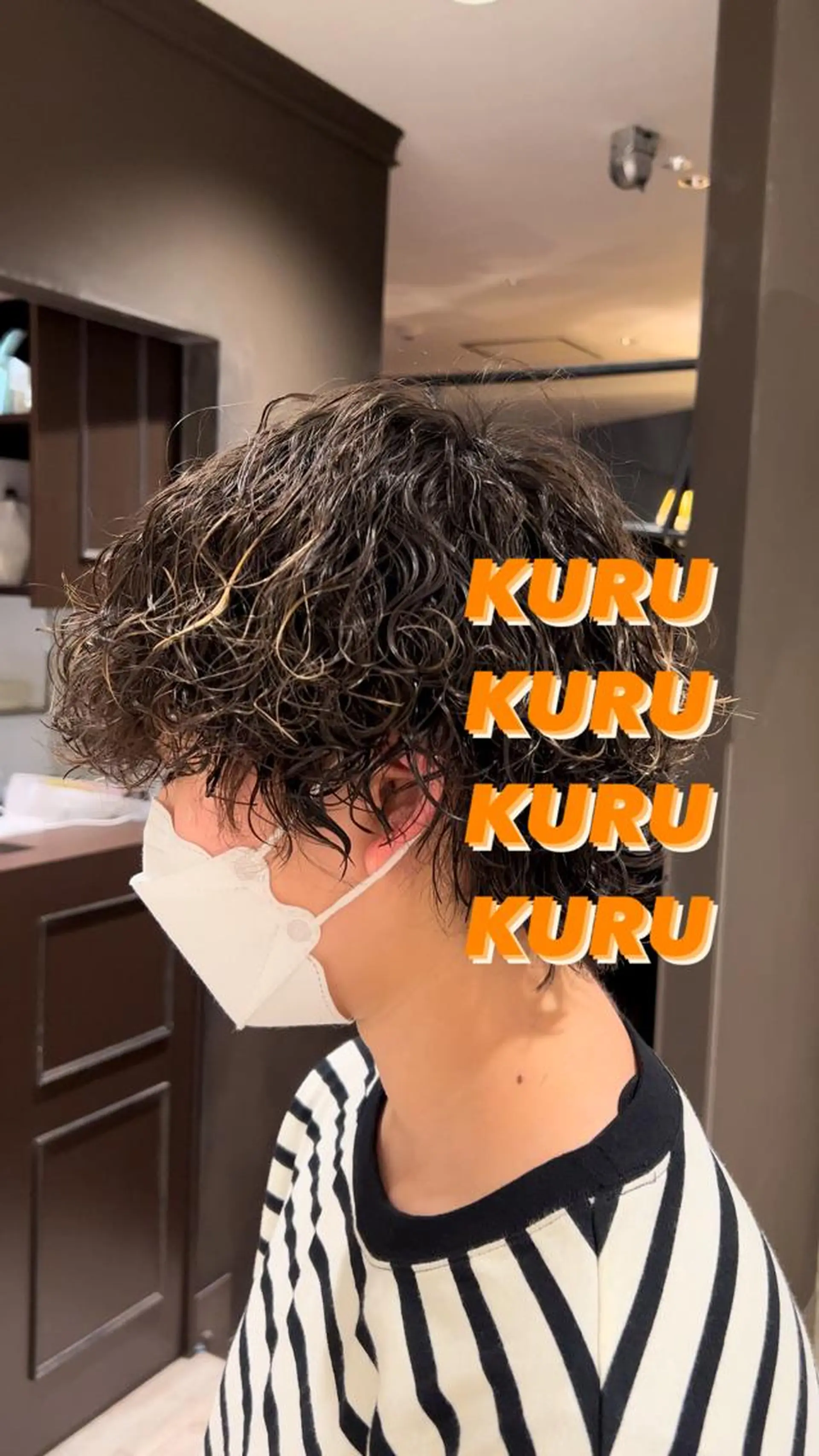 パーマ メンズ 曲がる縮毛矯正 LIBER 　岩名のヘアスタイル