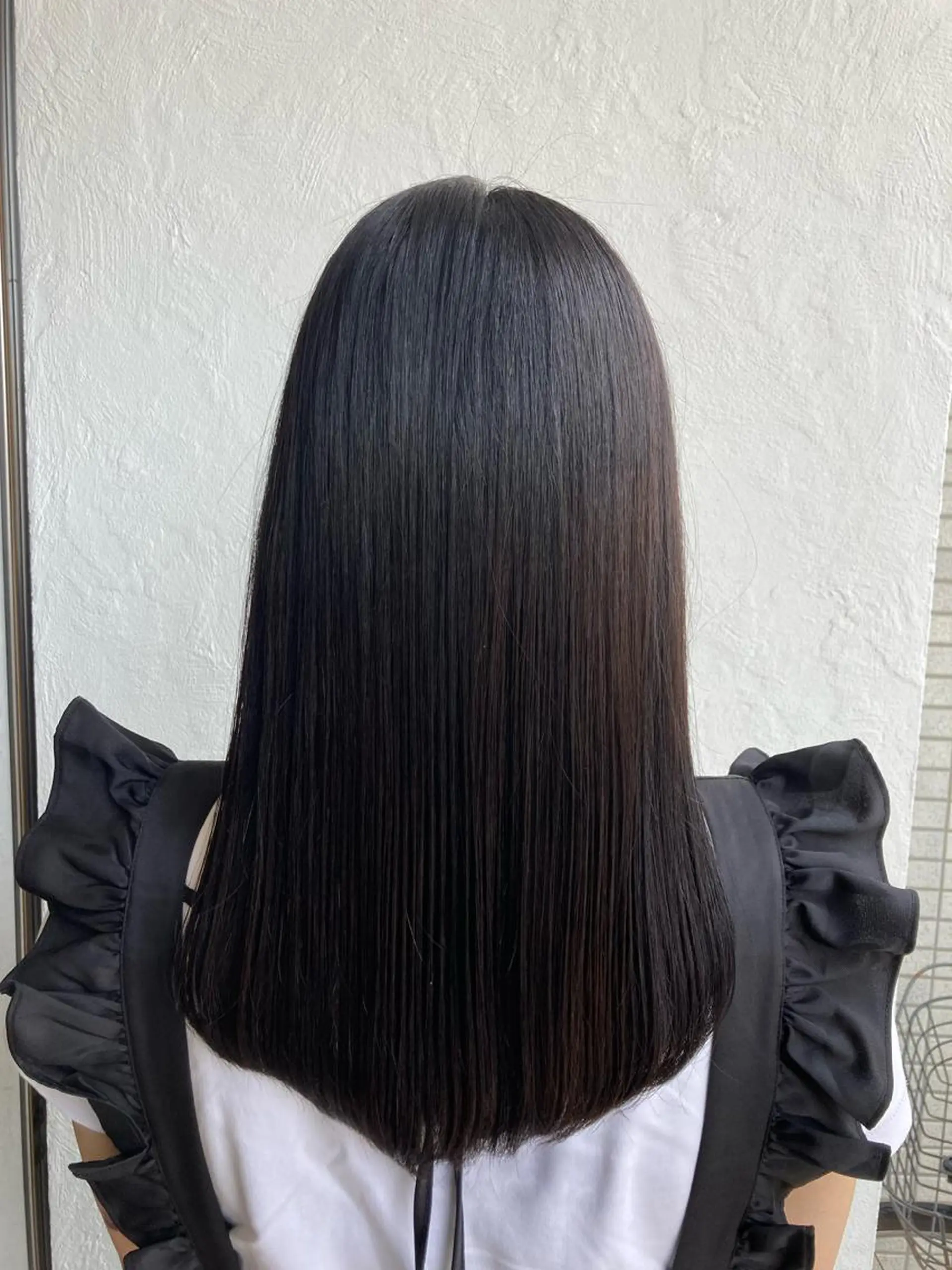 ロング カラー 黒髪 ブルーカラー ブルーブラック カット ヘアカラー 💎髪質改善💎 西森千夏のヘアスタイル