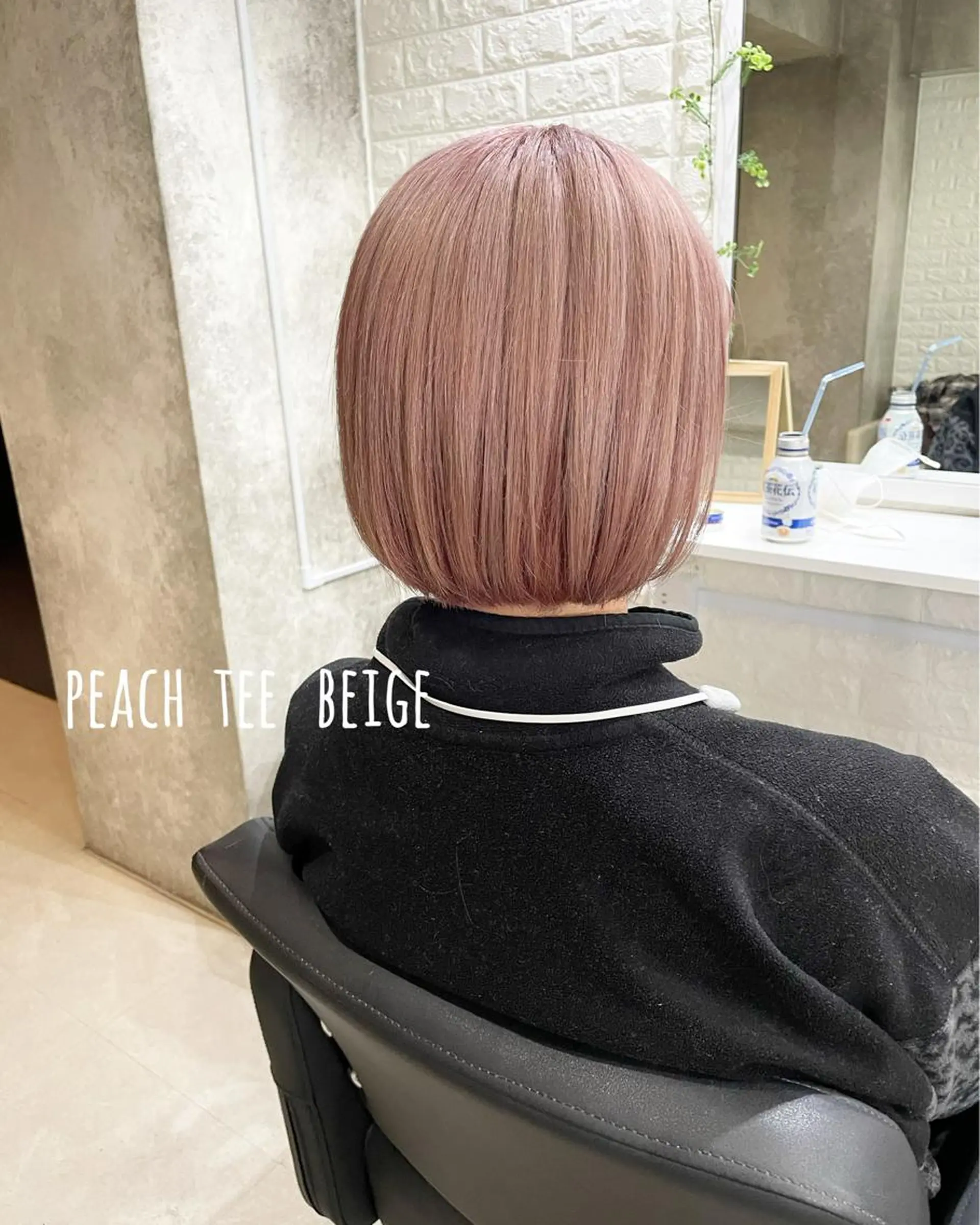 ショート カラー ベージュカラー ハイトーンカラー ピンクカラー ヘアカラー トリートメント Nino（ニーノ）所属・にしき さんのヘアスタイル