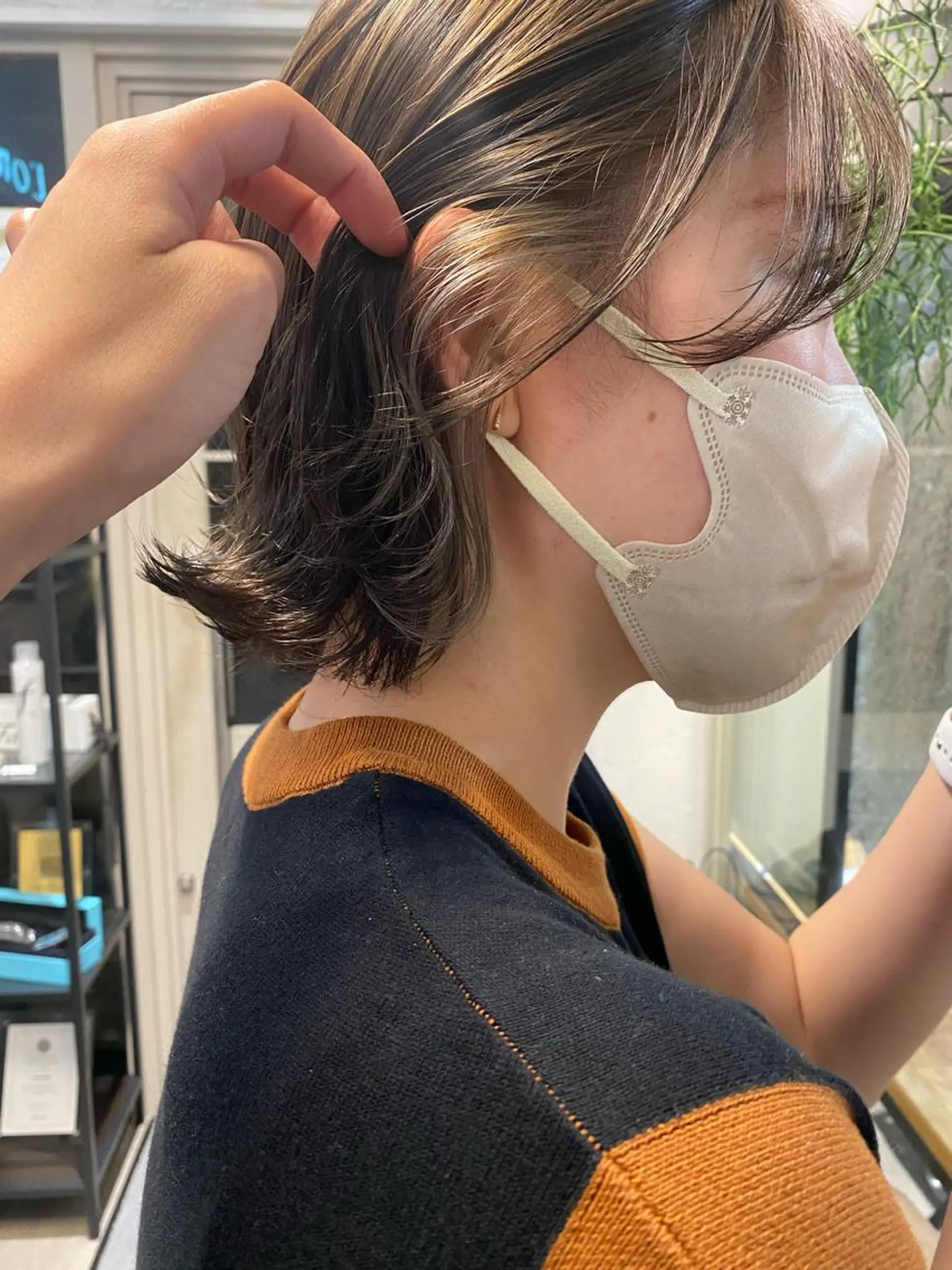 ショート カラー パーマ ヘアアレンジ ベージュカラー ブリーチ 縮毛矯正/カラー ✨️Mariamuのヘアスタイル