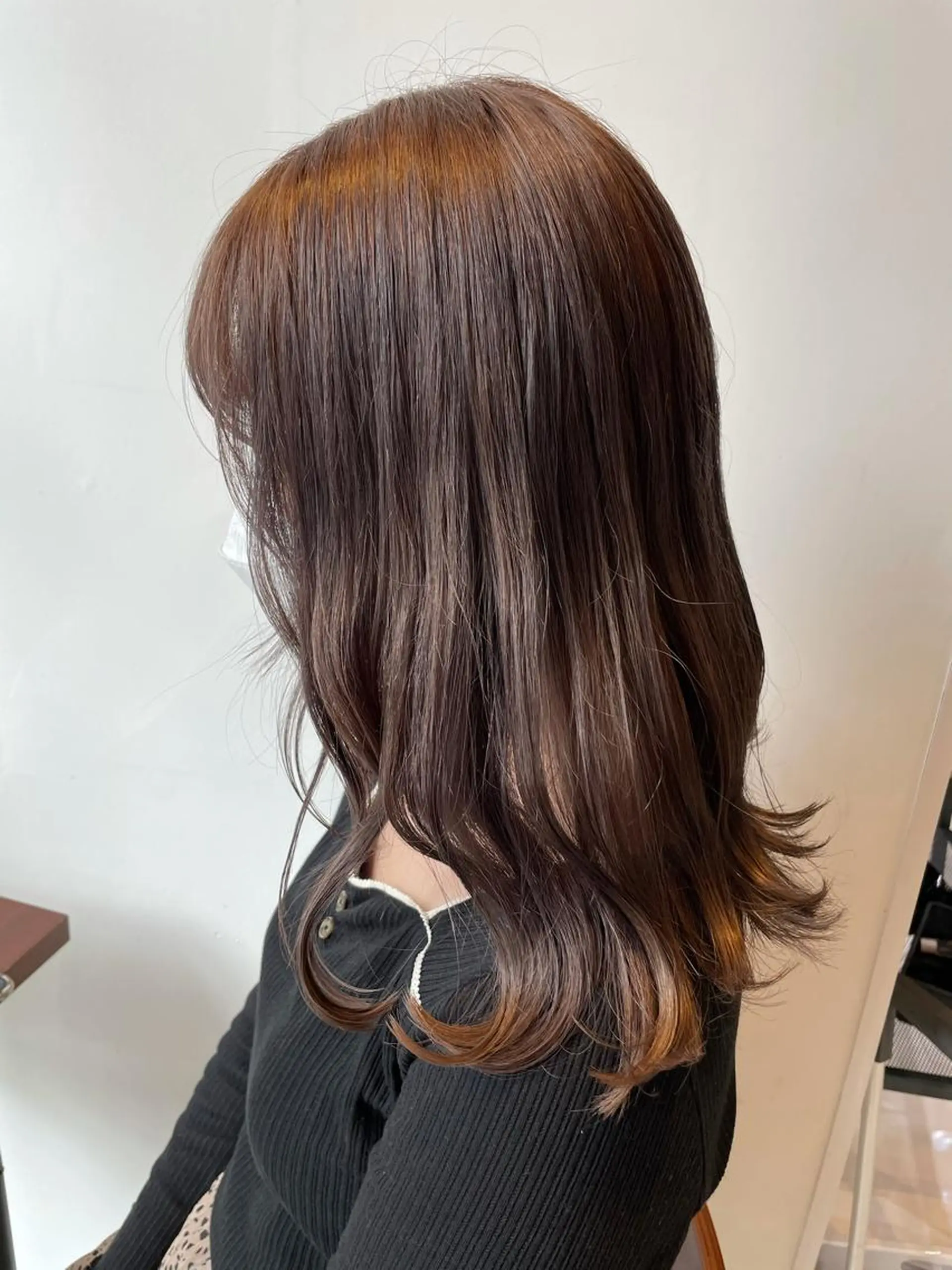 セミロング カラー アッシュ アッシュブラウン ブラウンカラー 女性リピ90%🍨 🩷佐藤みずきのヘアスタイル