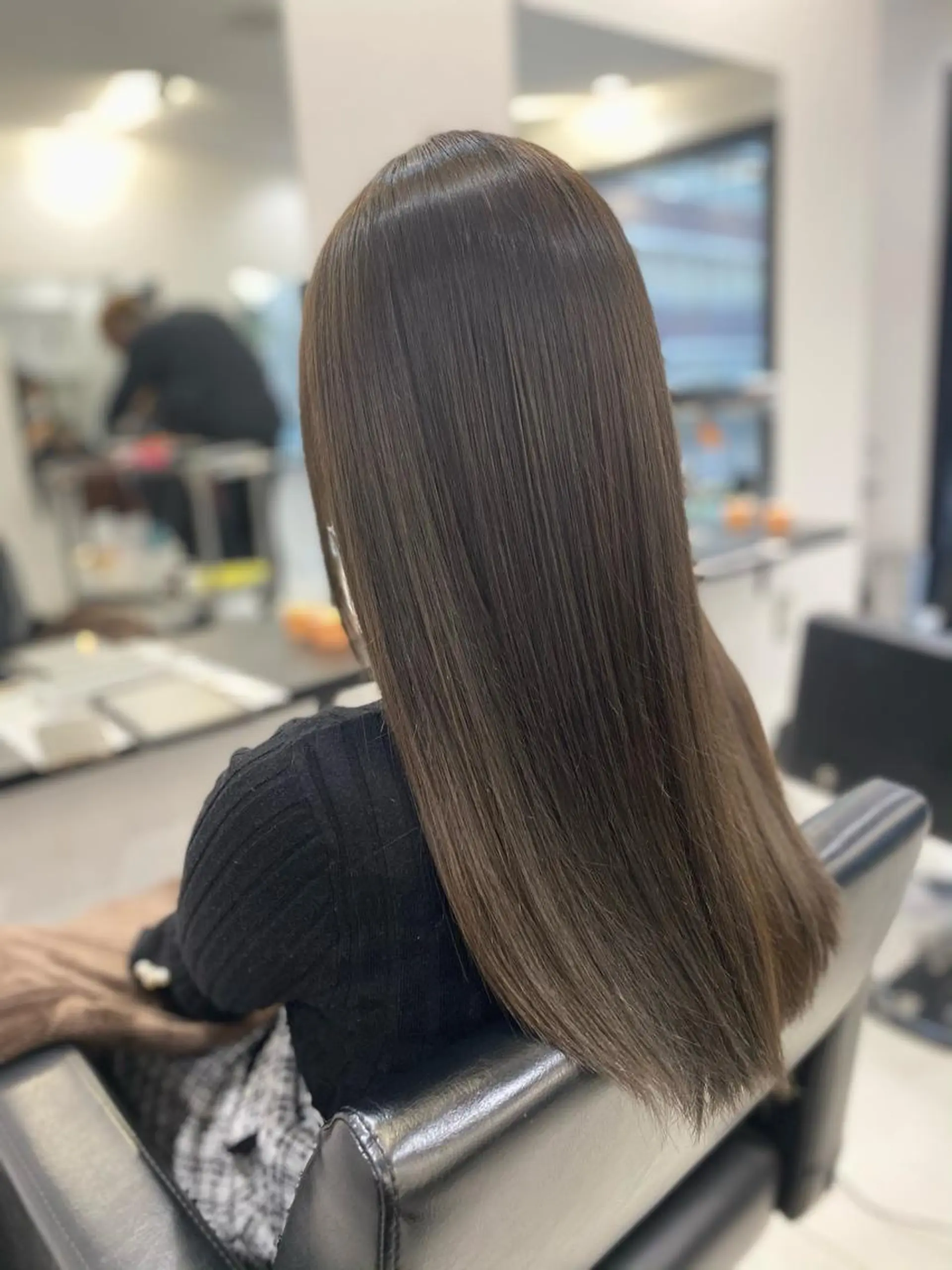 ロング カラー ブリーチ グレージュ ブリーチなしカラー opus 店長大和 レイヤー/赤み消しのヘアスタイル