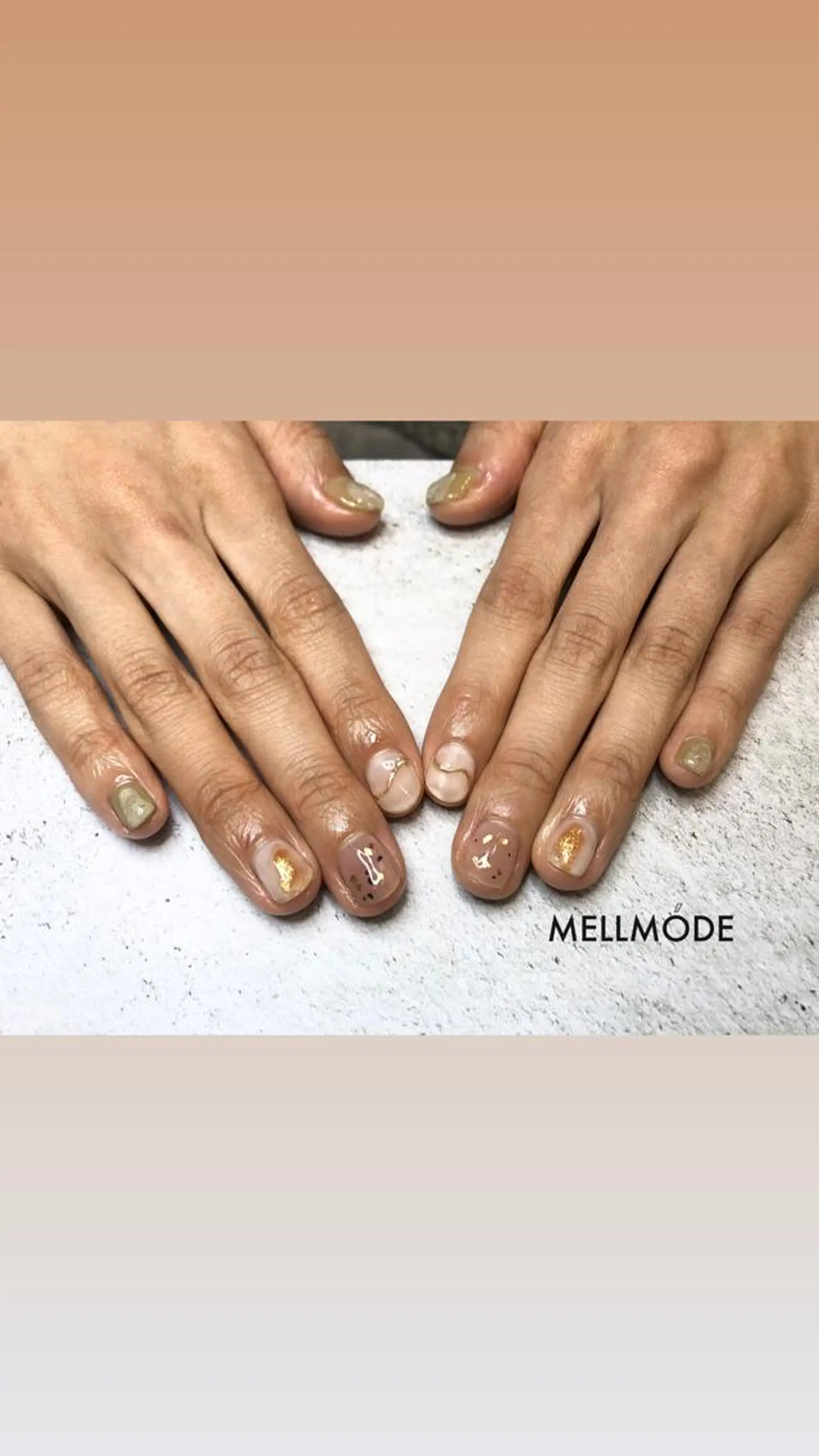 ネイル アートネイル ニュアンスネイル ハンドネイル MELLMODE所属・Nakano Kanaのネイルデザイン