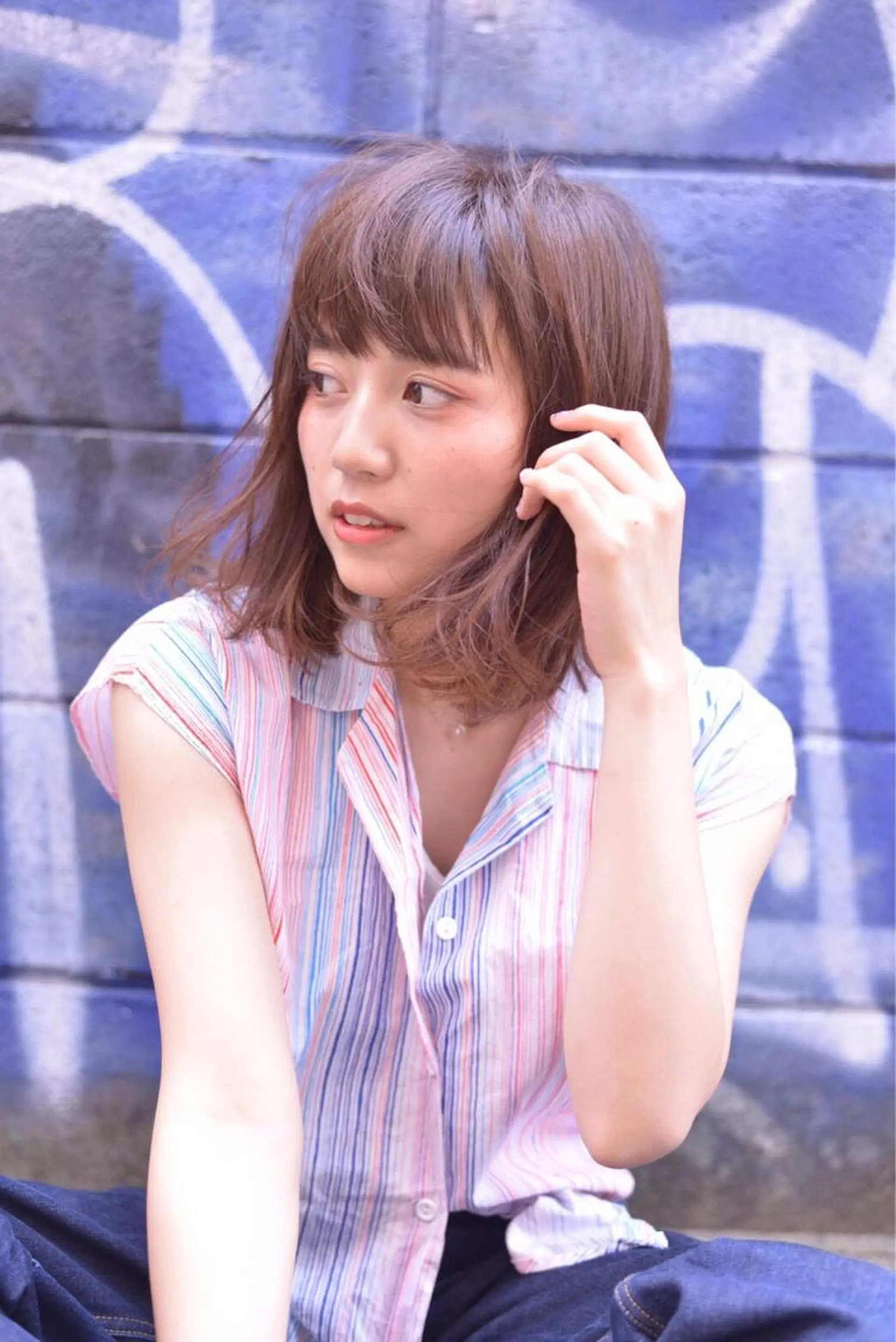 ミディアム カラー パーマ SALOWIN 表参道所属・シンカ 表参道のヘアスタイル