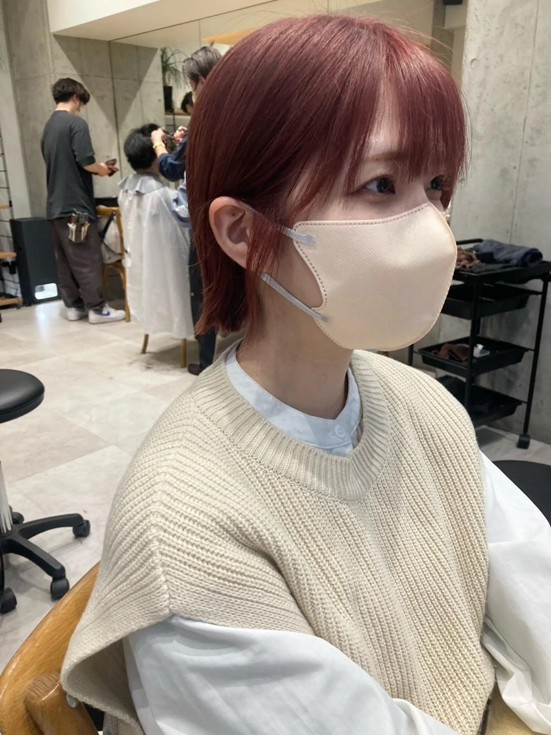 ショート ヘアカラー トリートメント ✨色持ちの良い艶 カラー✨蟹江真世のヘアスタイル