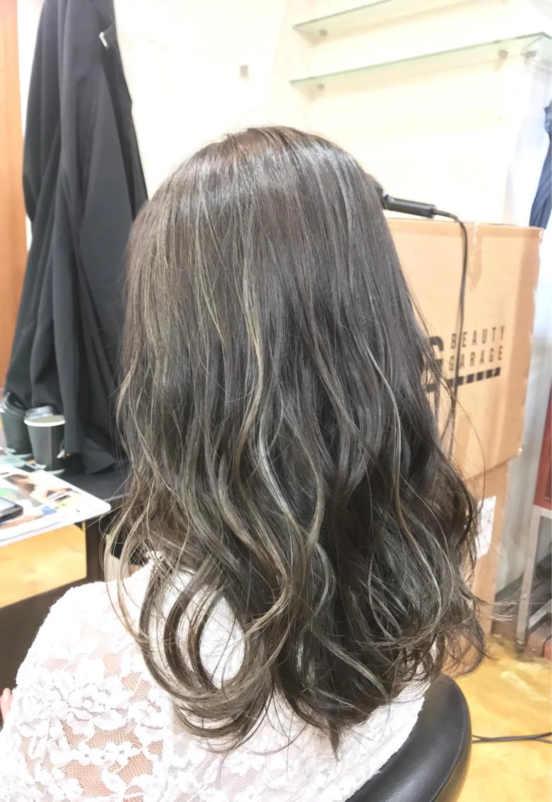 セミロング カラー ハイライトカラー ハイライト ヘアカラー 韓国レイヤーカット★ 小林大樹のヘアスタイル