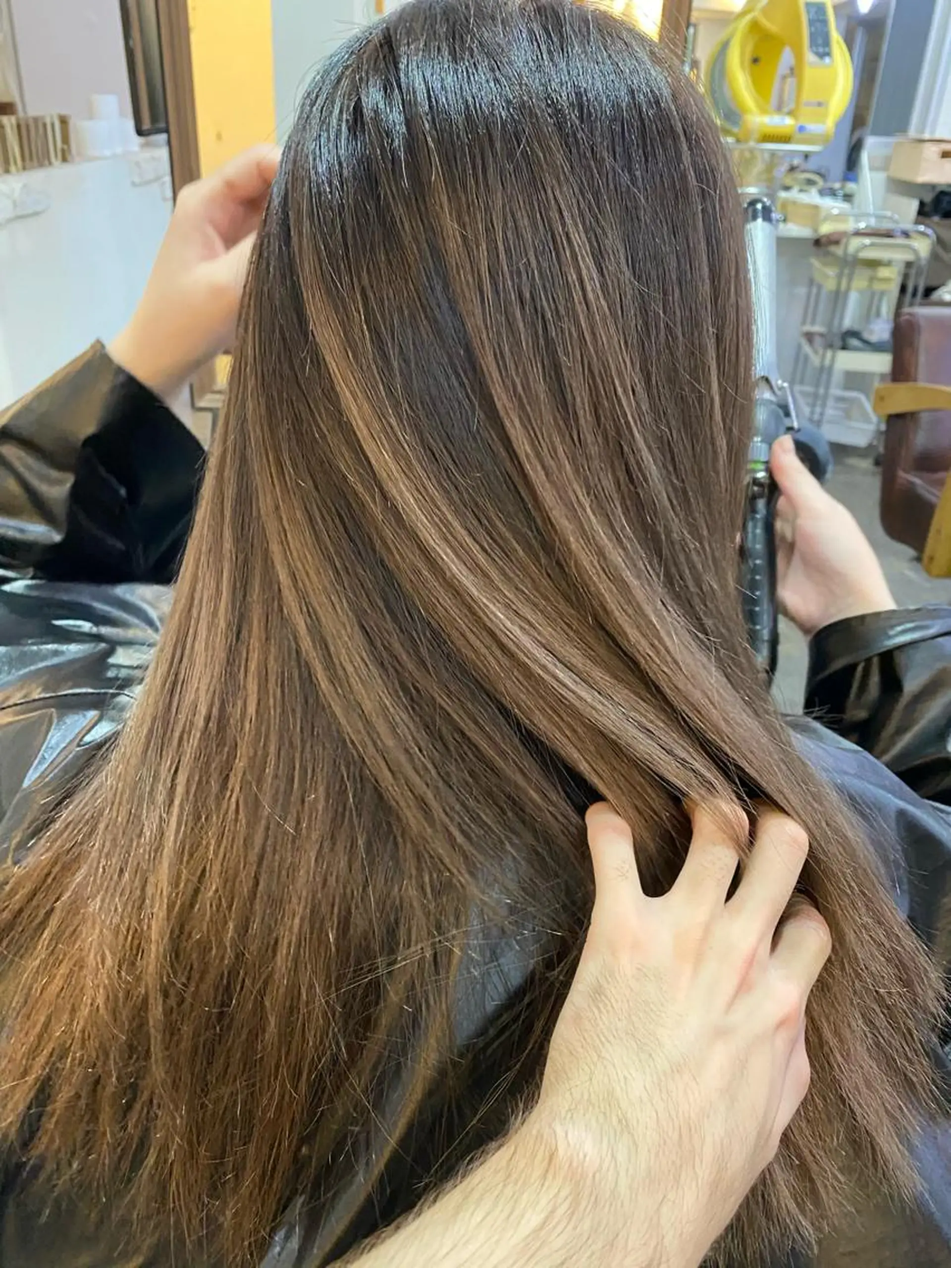 ロング カラー ヘアアレンジ 【艶髪×韓国風】 毛流れ職人 RYOのヘアスタイル