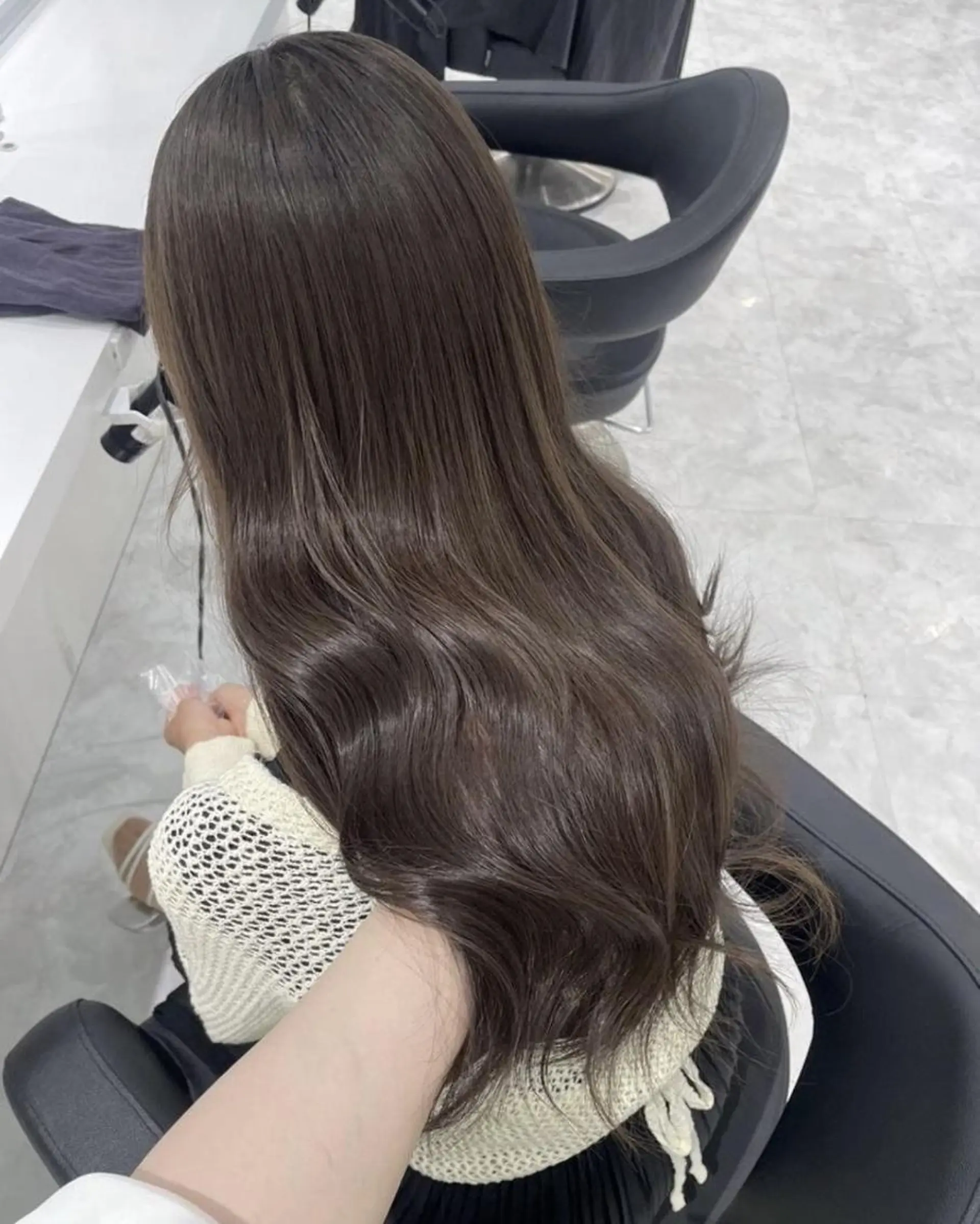 カラー トリートメント ヘッドスパ ヘアセット 色持ち🤎ブラウン/ ベージュ🐏艶カラーのヘアスタイル