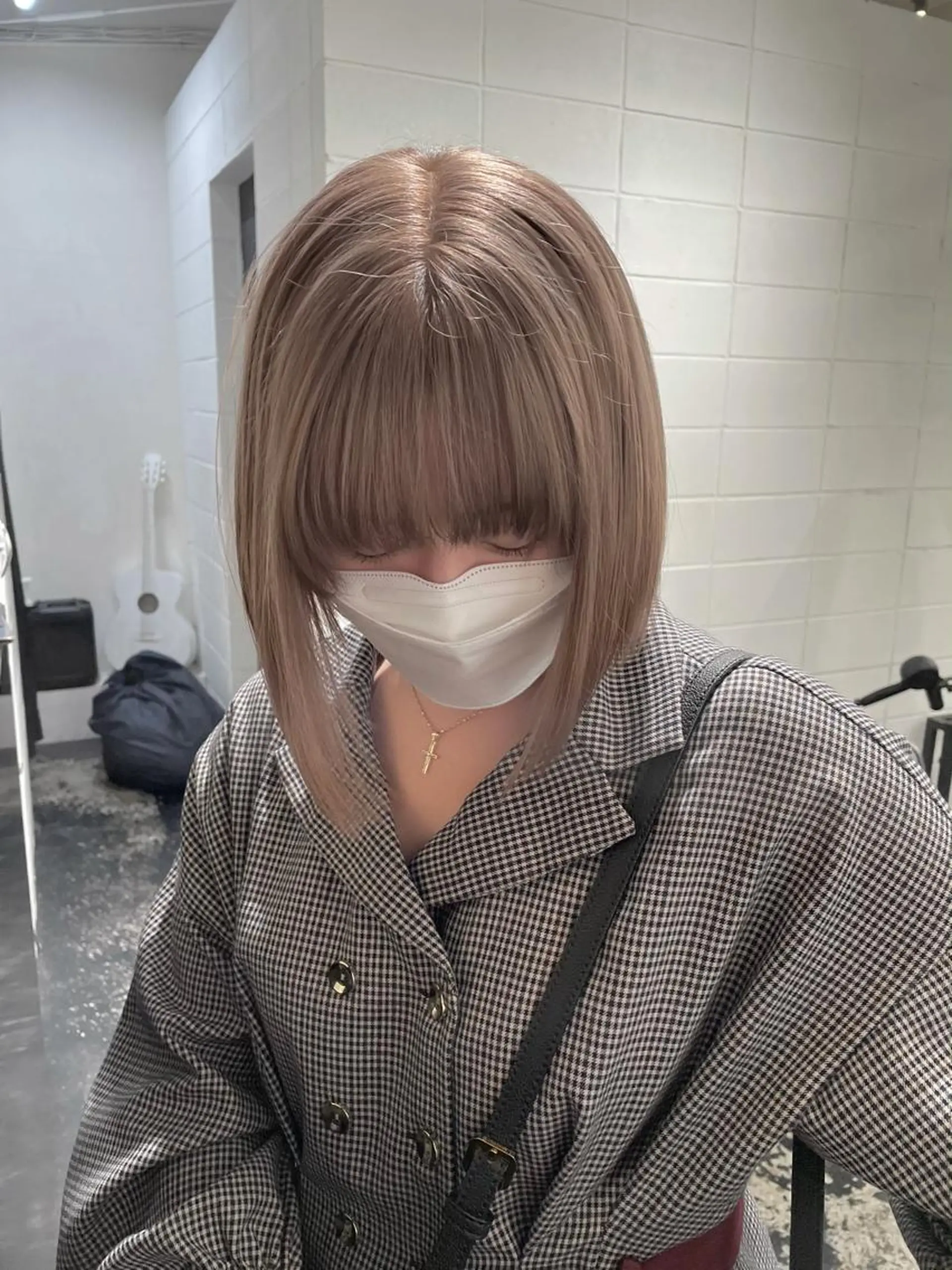 ショート カラー ヘアアレンジ ベージュカラー ブリーチ カット ヘアカラー トリートメント 艶ハイトーン/ヘア アレンジAYAKAのヘアスタイル