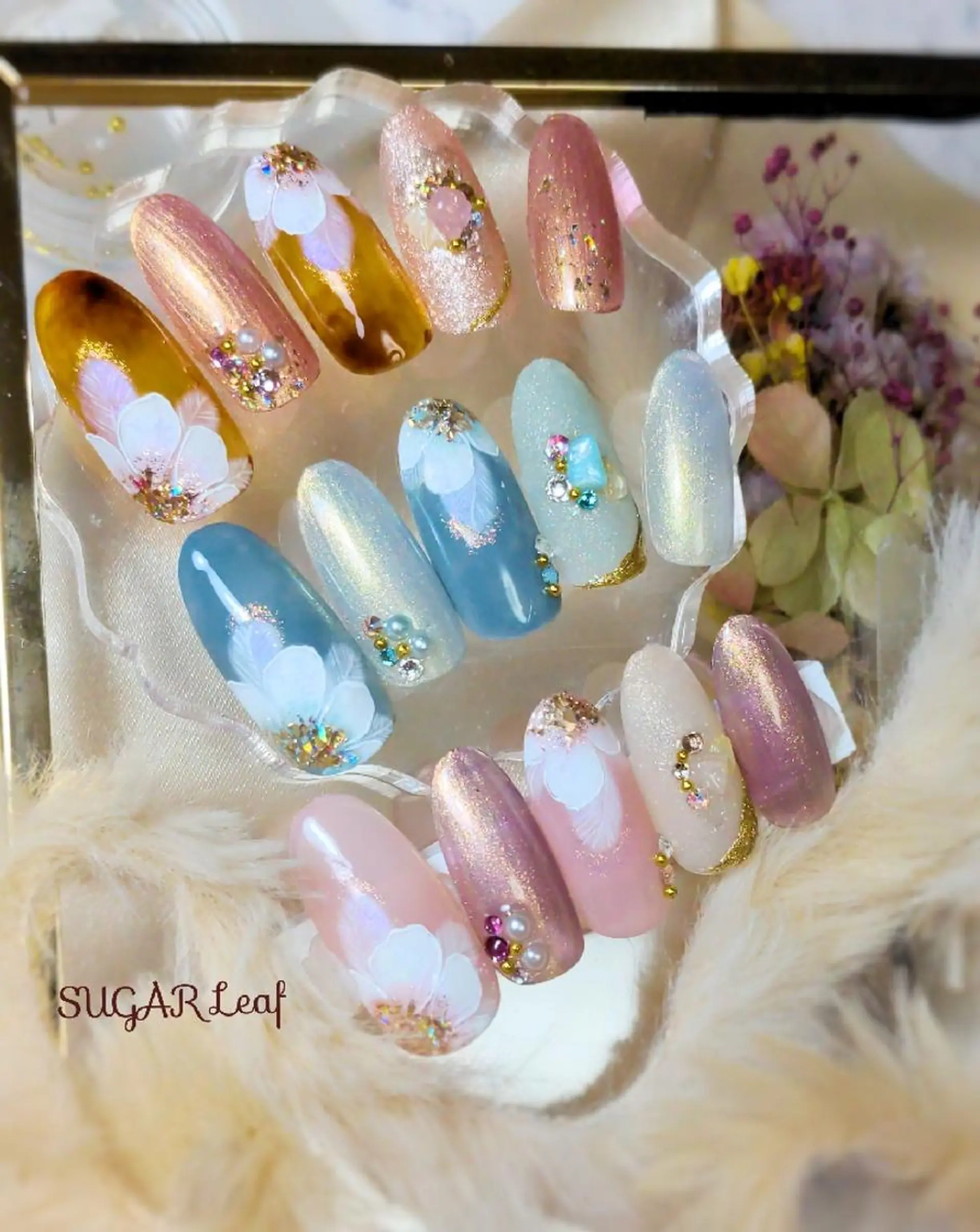 ネイル アートネイル ハンドネイル SUGAR Leafのネイルデザイン