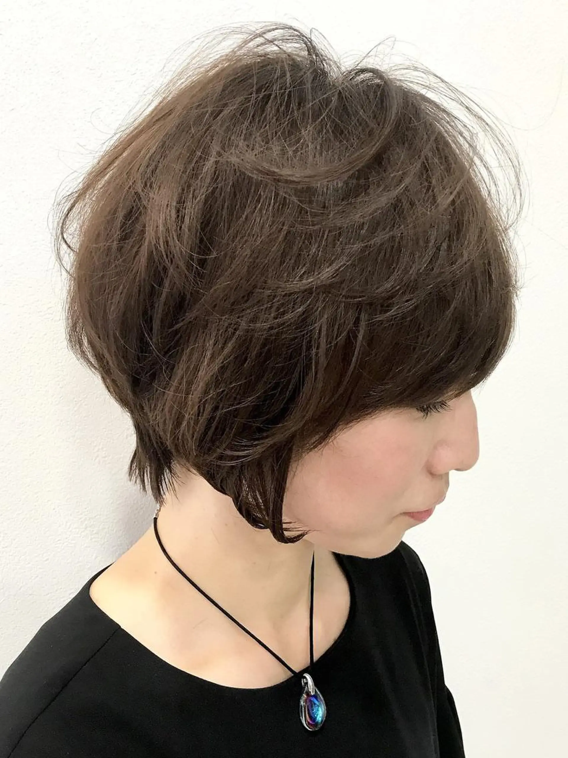 ショート カラー パーマ ヘアアレンジ メンズ 川上 有香のヘアスタイル