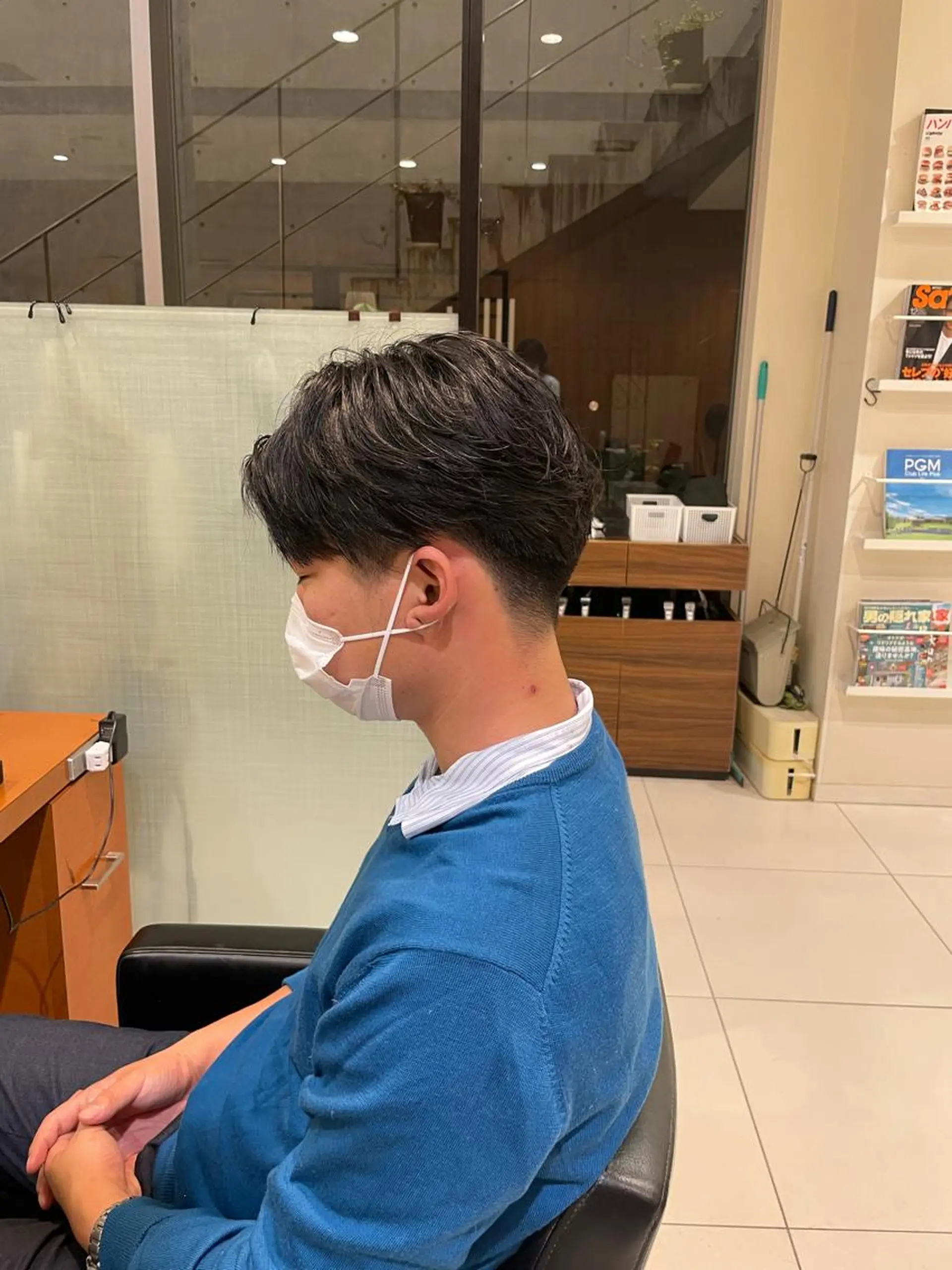 ショート メンズ センターパート 髙田 千華 髪質改善ストレートのヘアスタイル