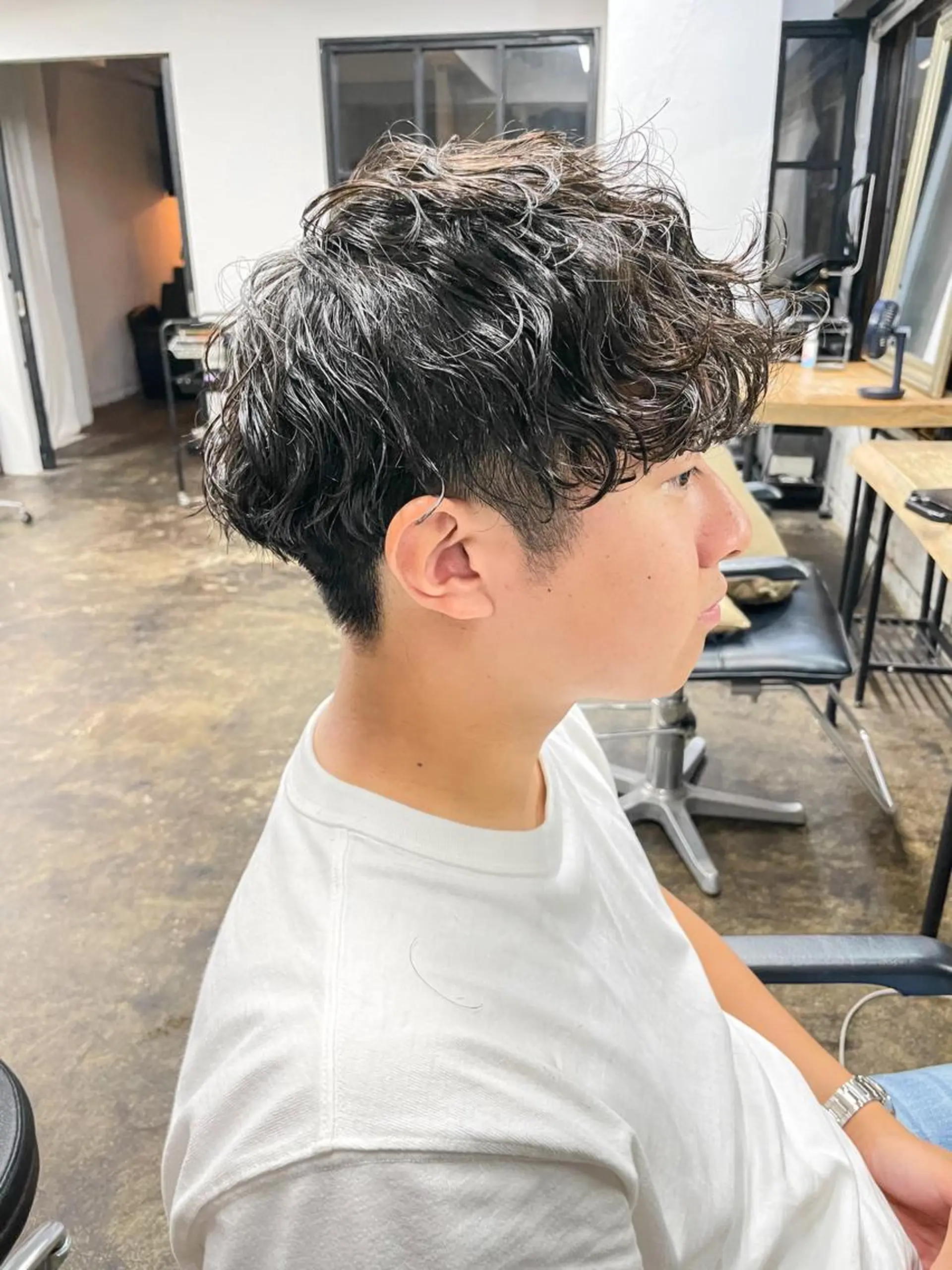 ショート パーマ メンズ カット パーマ warme所属・メンズパーマ メンズ特化ryoのヘアスタイル