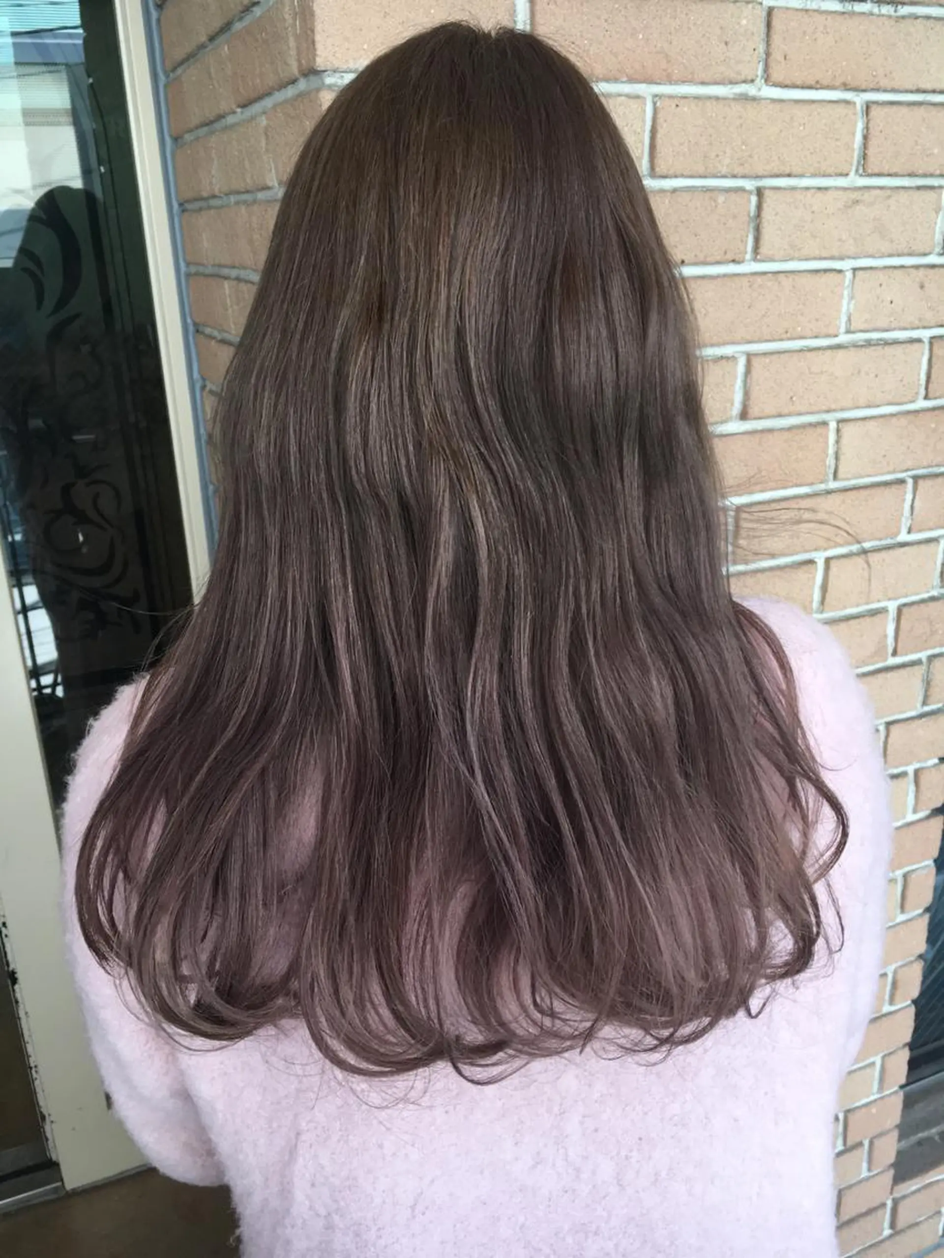 ロング カラー ダブルカラー グレージュ ラベンダーカラー ラベンダーグレージュ ラベンダーグレー 北條 優輝のヘアスタイル