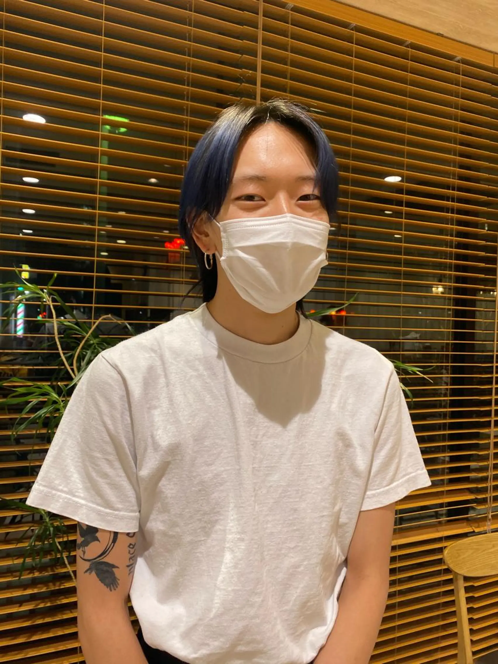 カラー メンズ ブルーカラー ヘアカラー トリートメント ヘッドスパ パーマ指名No1 /namiのヘアスタイル