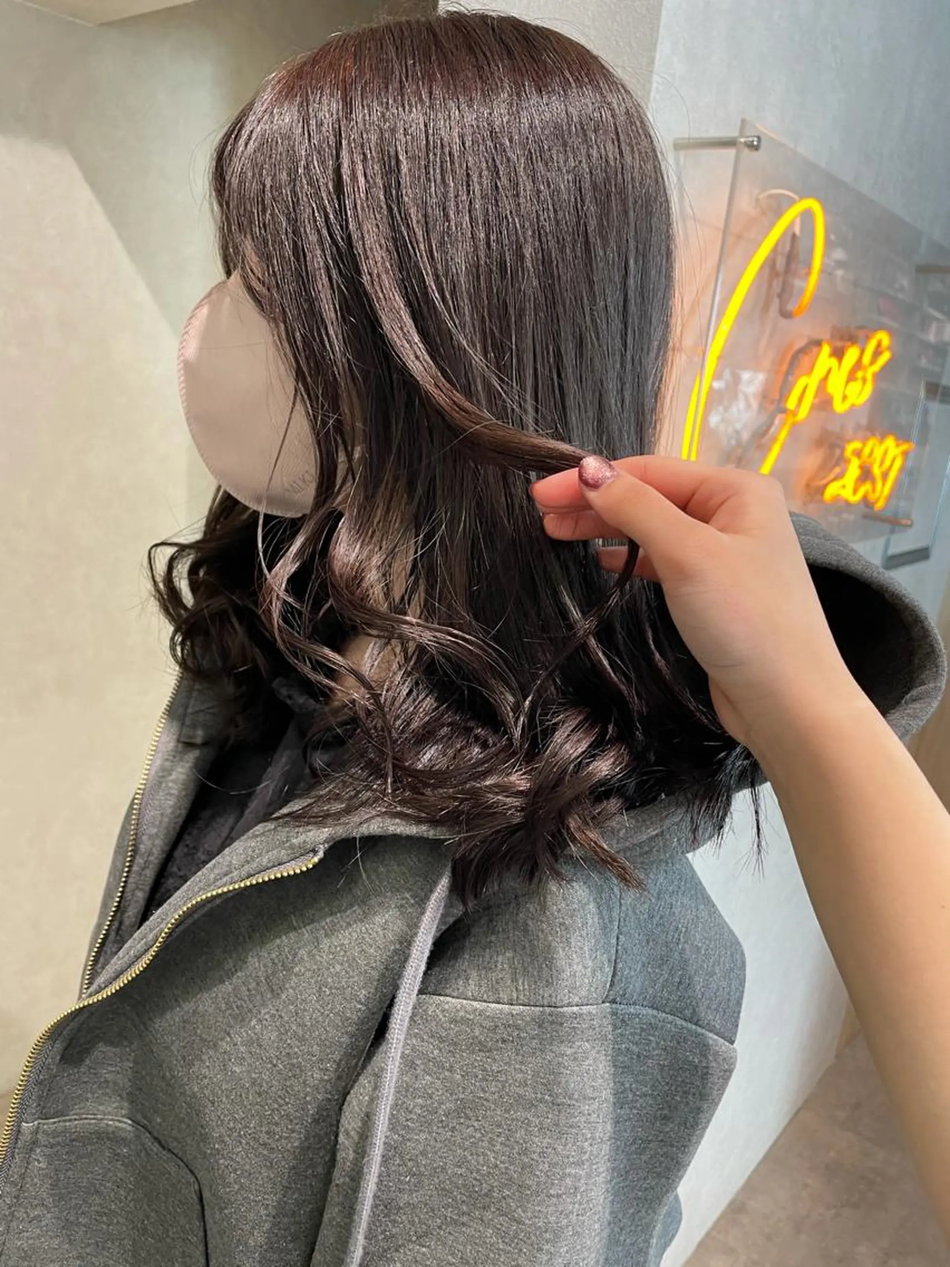 セミロング カラー ヘアカラー ナチュラル透明感🌱 小山美樹子のヘアスタイル