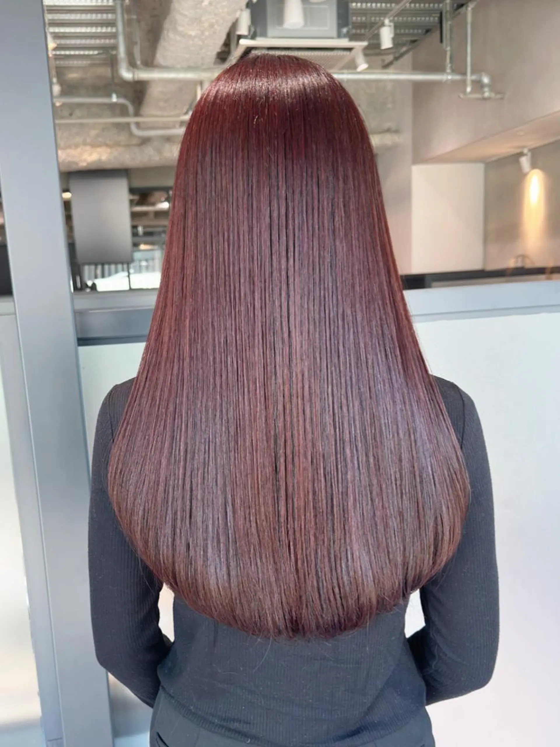 カラー セミロング くびれヘア レイヤーカット カット ヘアカラー トリートメント ITby ALBUM 北千住店のヘアスタイル