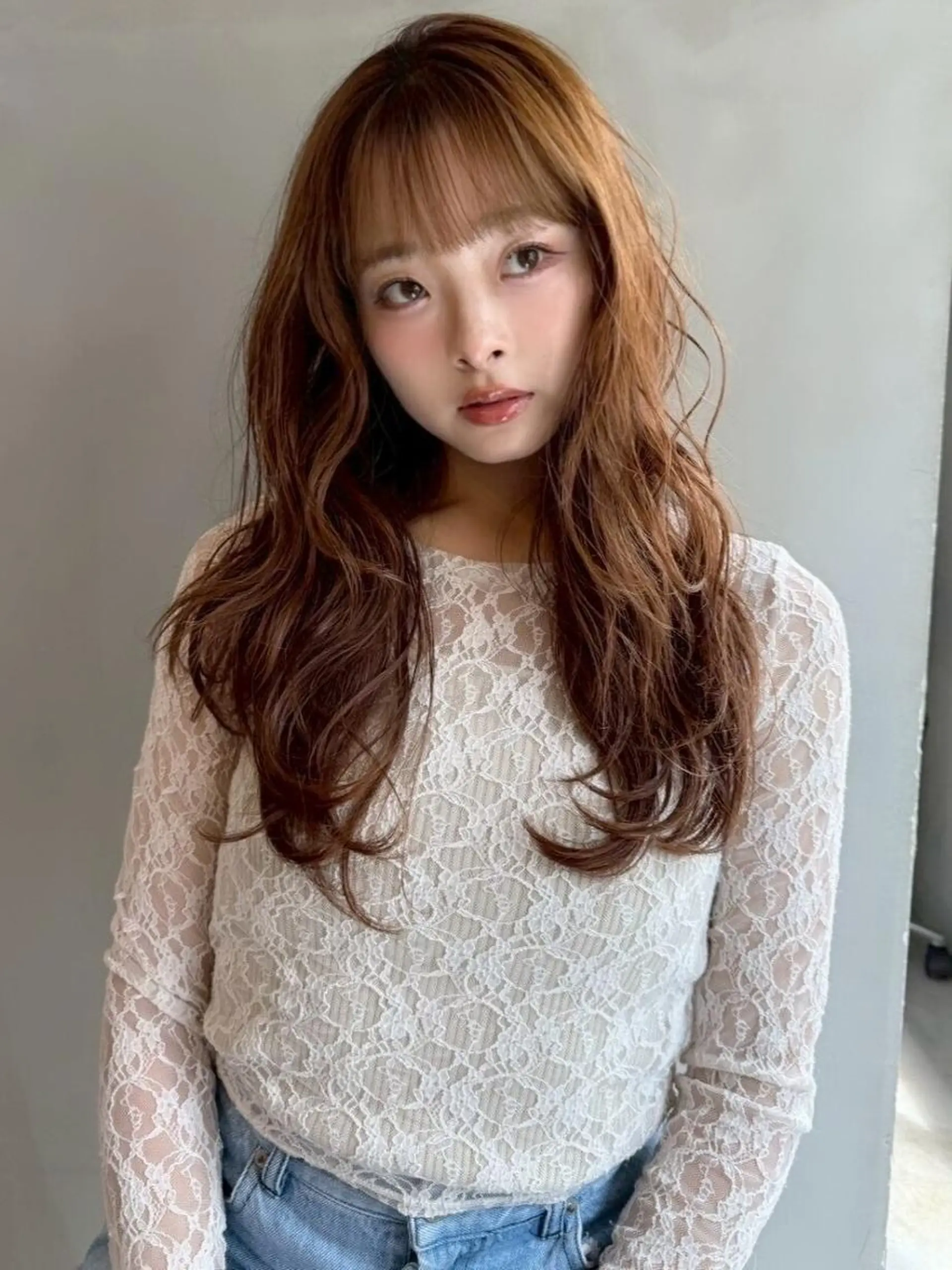 ロング レイヤー/暖色カラー /似合わせ/Moeのヘアスタイル