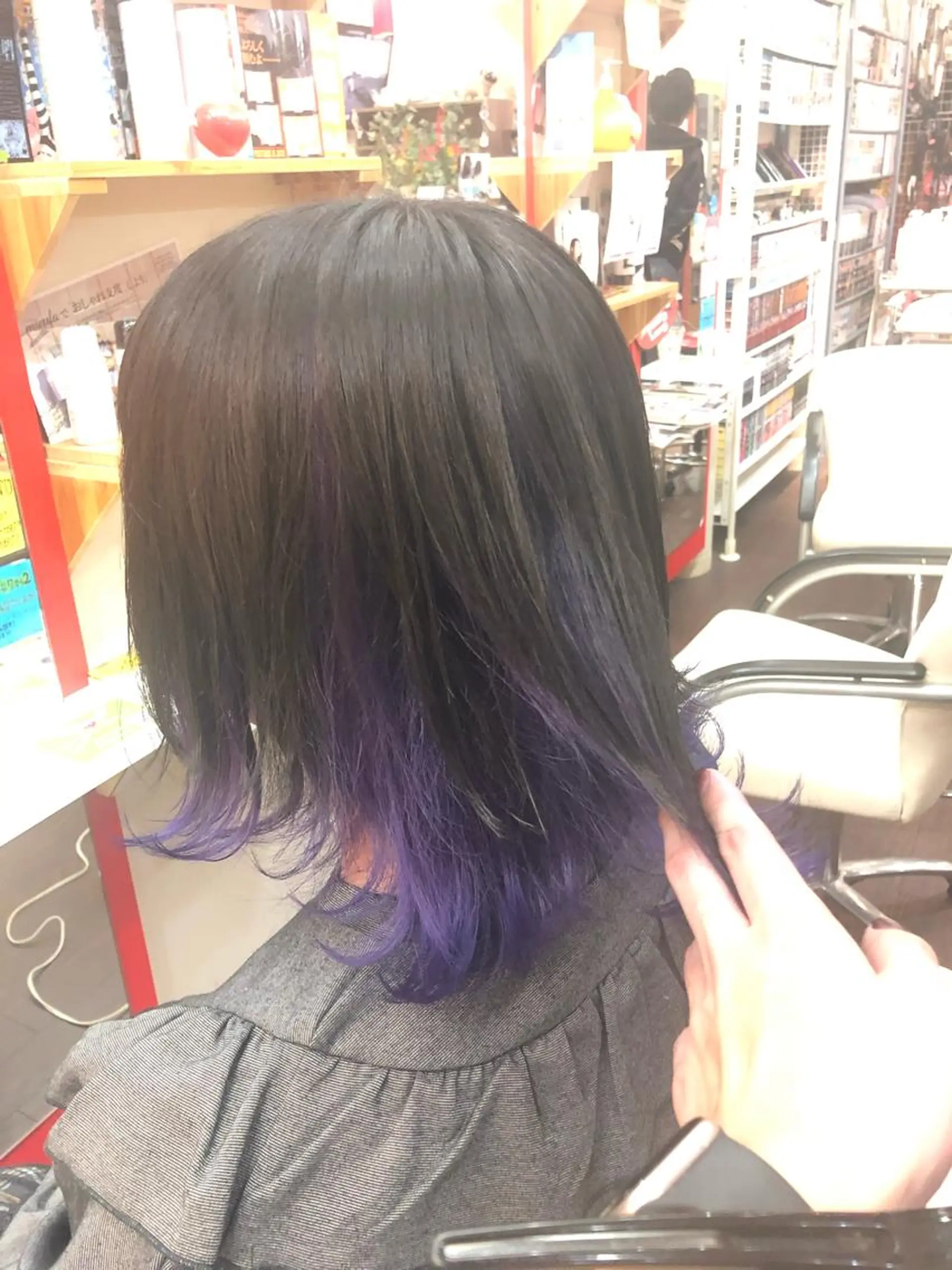 ミディアム パープルカラー ヘアカラー ゆぴ☾‪/推しカラー /ハイトーンのヘアスタイル