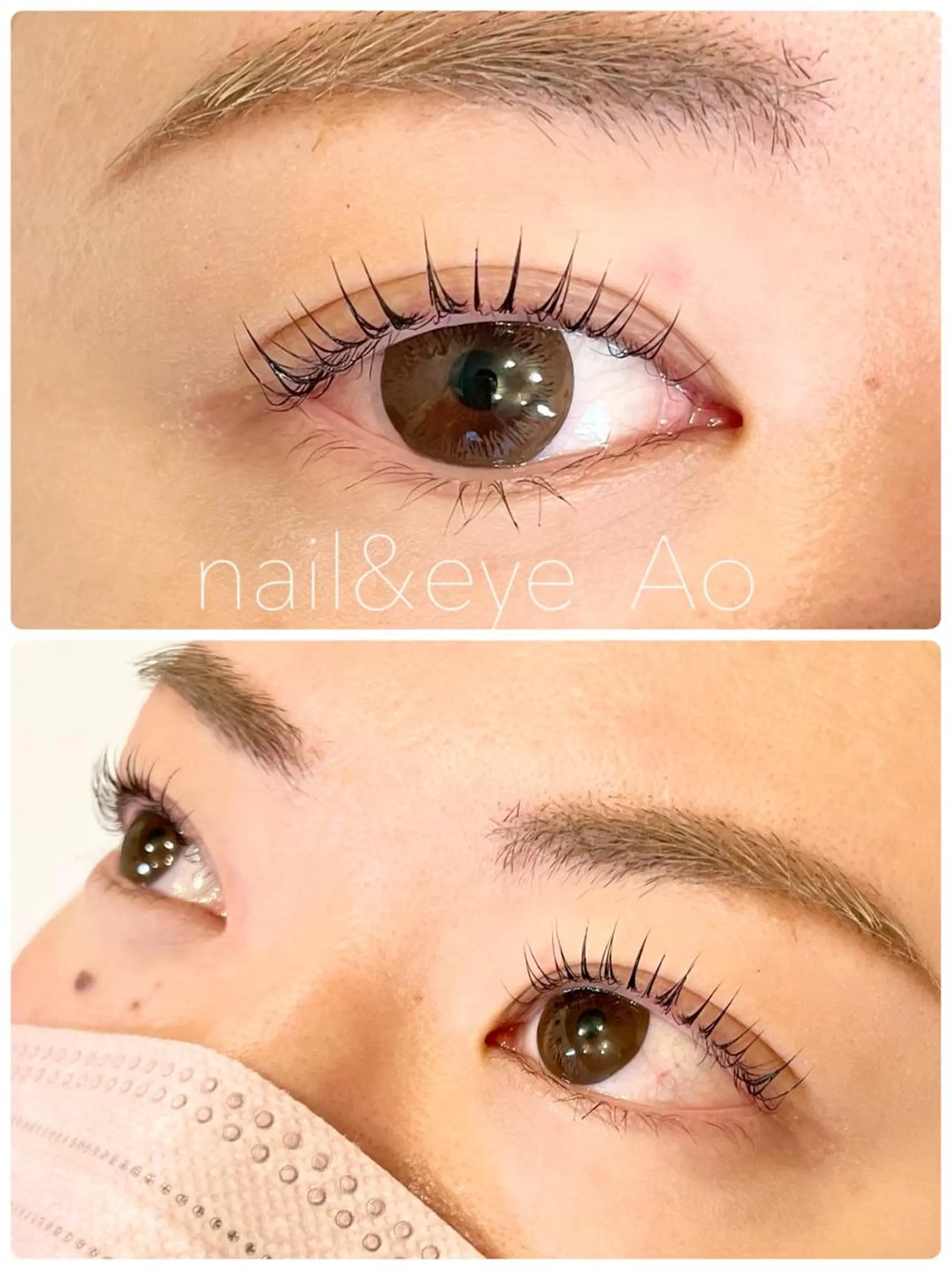 ミディアム カラー パーマ ヘアアレンジ メンズ キッズ ネイル マツエク・マツパ パリジェンヌラッシュリフト マツパ nail&eye Aoのマツエク・マツパデザイン